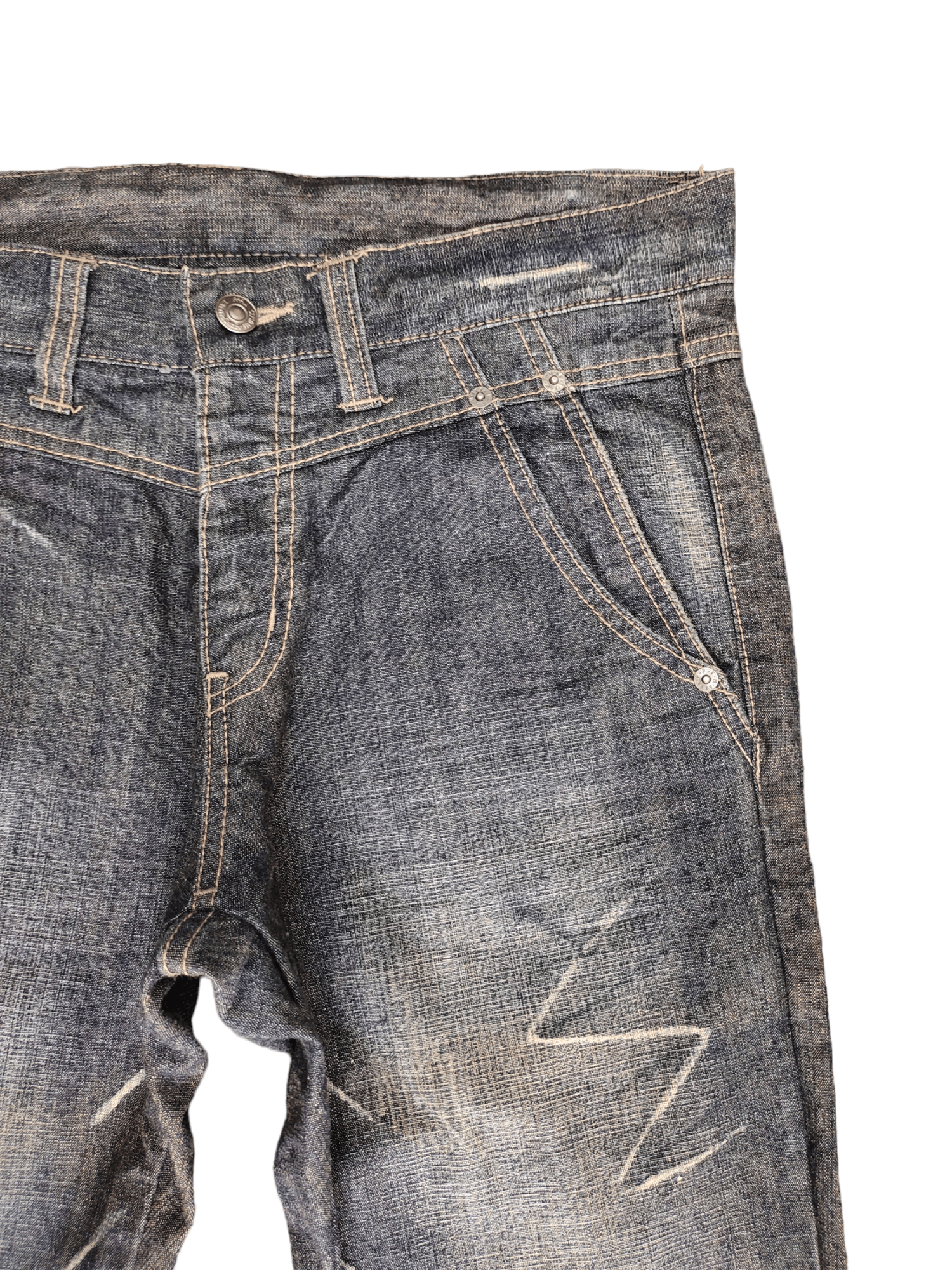 PPFM Ppfm Double Front Pocket Clawmark Denim Jeans Lowbox Y2k Size US 32 / EU 48 - 5 Thumbnail