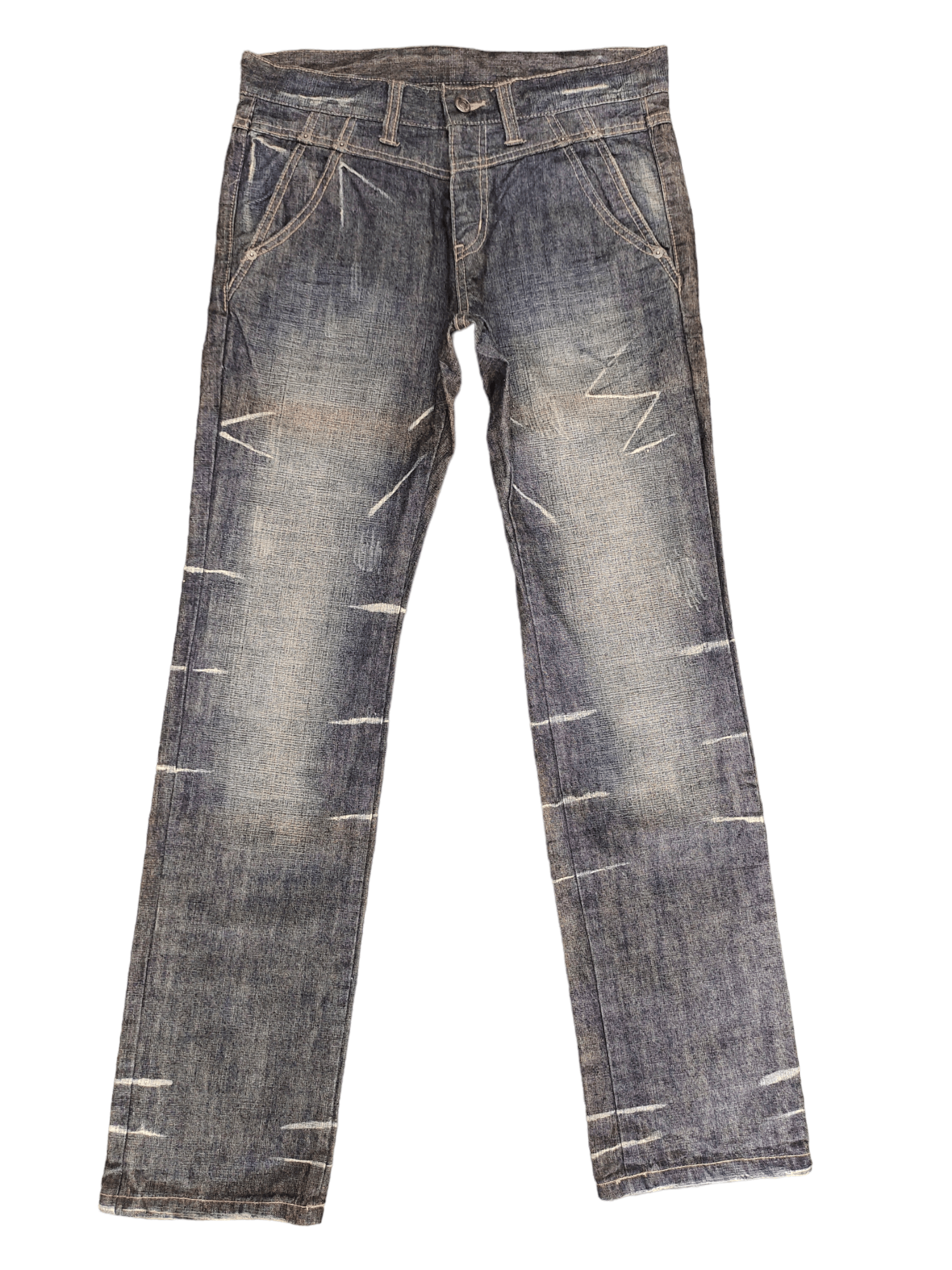 【LOWBOX】 Damage Design Denim Alison Destroyed Baggy Jeans CJ523 - Acubi style | LEWKIN