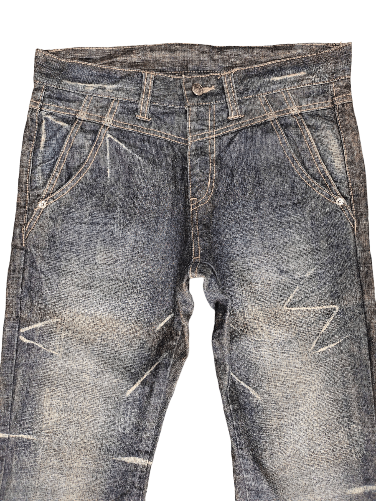 PPFM Ppfm Double Front Pocket Clawmark Denim Jeans Lowbox Y2k Size US 32 / EU 48 - 4 Thumbnail