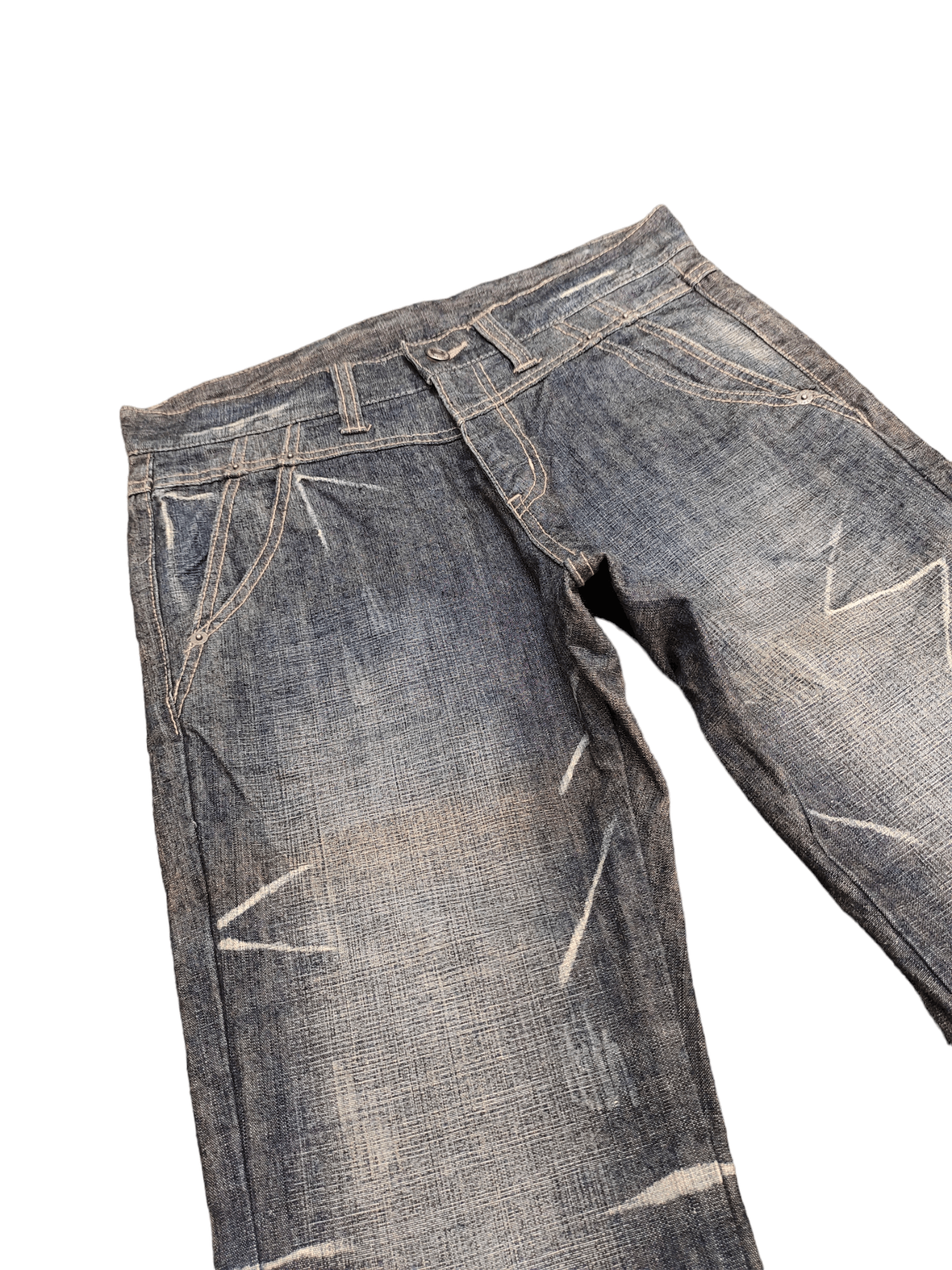 PPFM Ppfm Double Front Pocket Clawmark Denim Jeans Lowbox Y2k Size US 32 / EU 48 - 3 Thumbnail