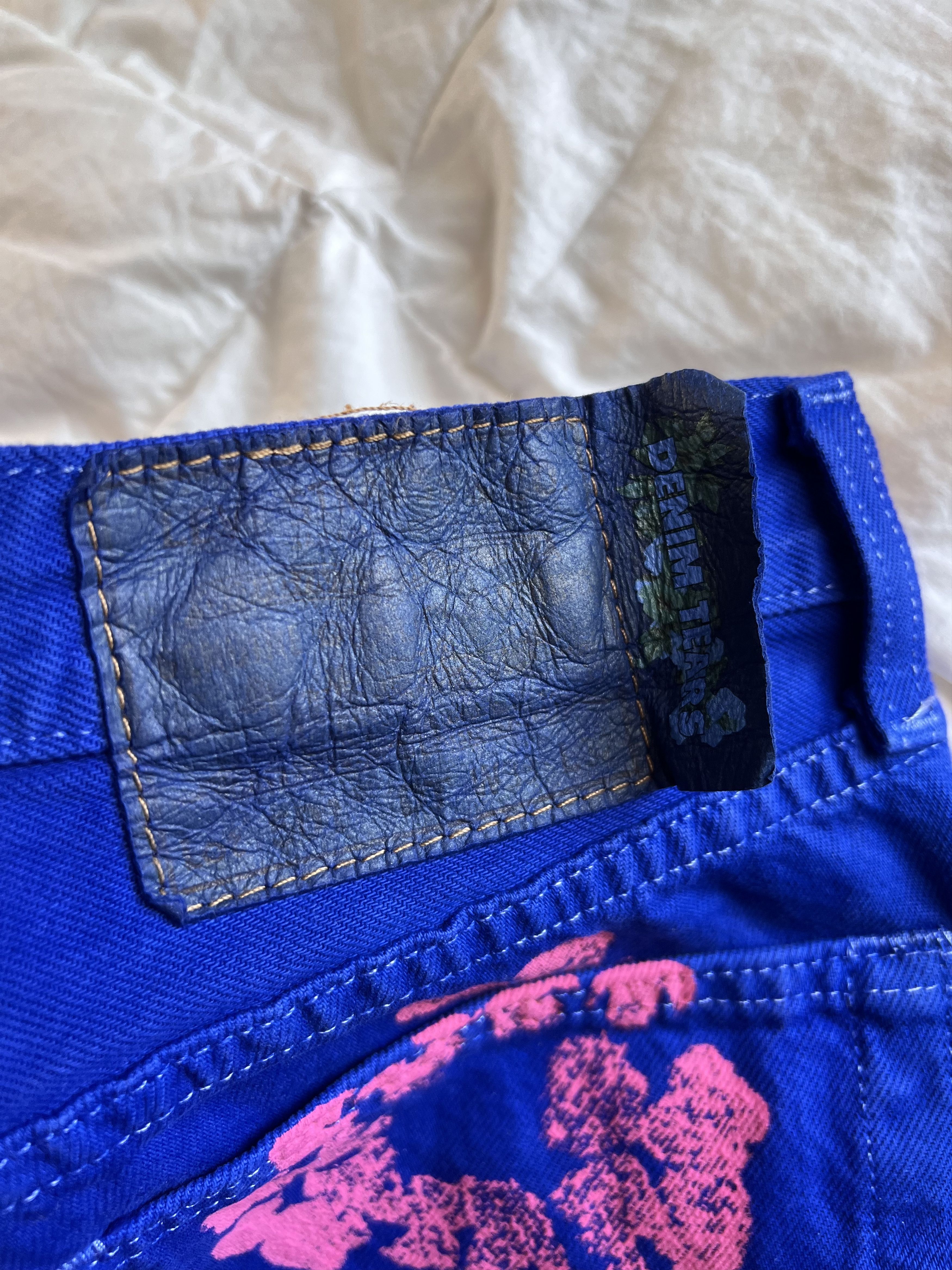 (B).Stroy × DENIM TEARS × Levi's Levi's Denim Tears Bstroy 501 Denim Jeans in Bright Blue Size US 32 / EU 48 - 7 Thumbnail