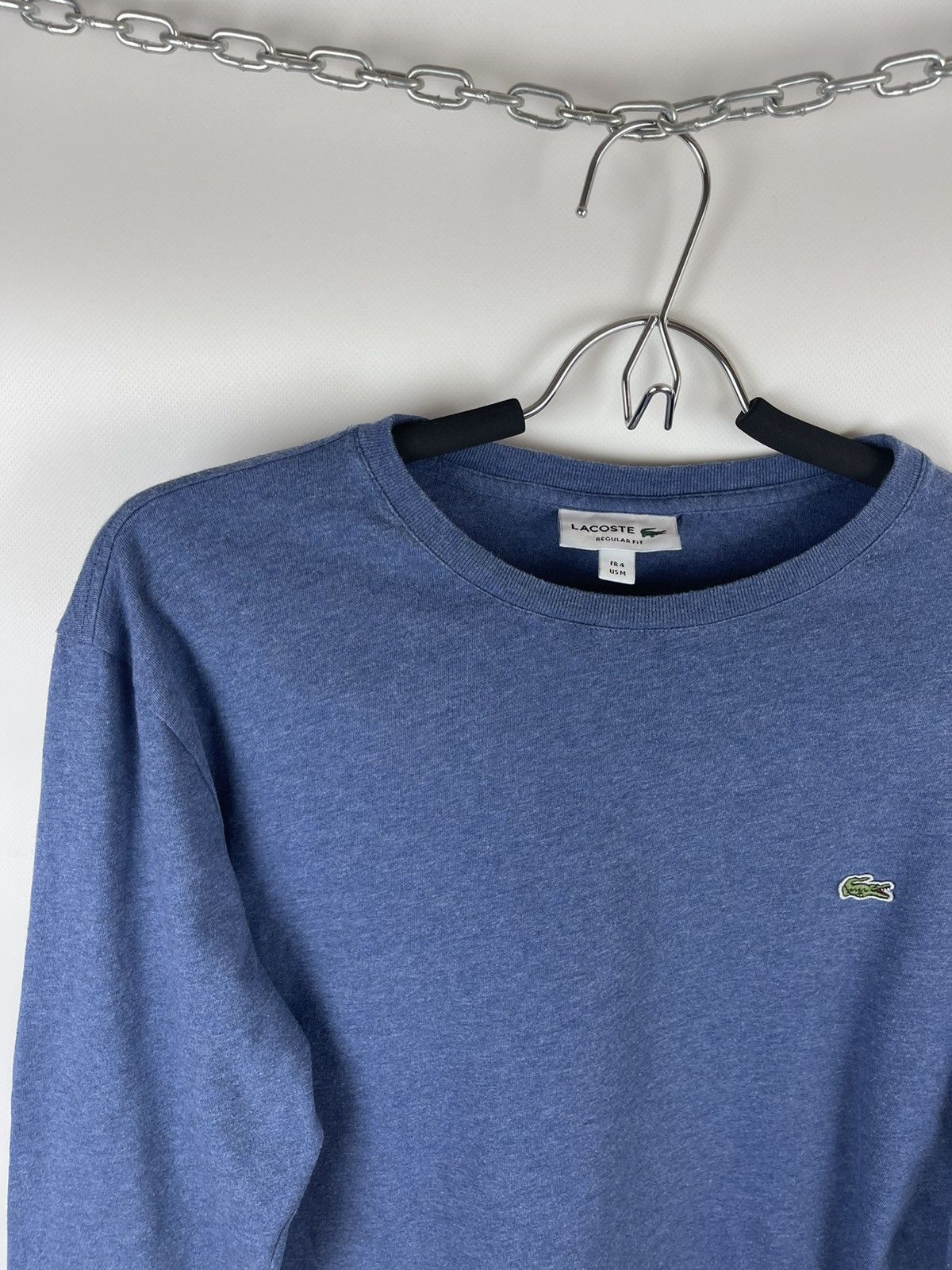 Lacoste Lacoste Regular Fit blue long sleeve tee shirt Size US M / EU 48-50 / 2 - 2 Thumbnail