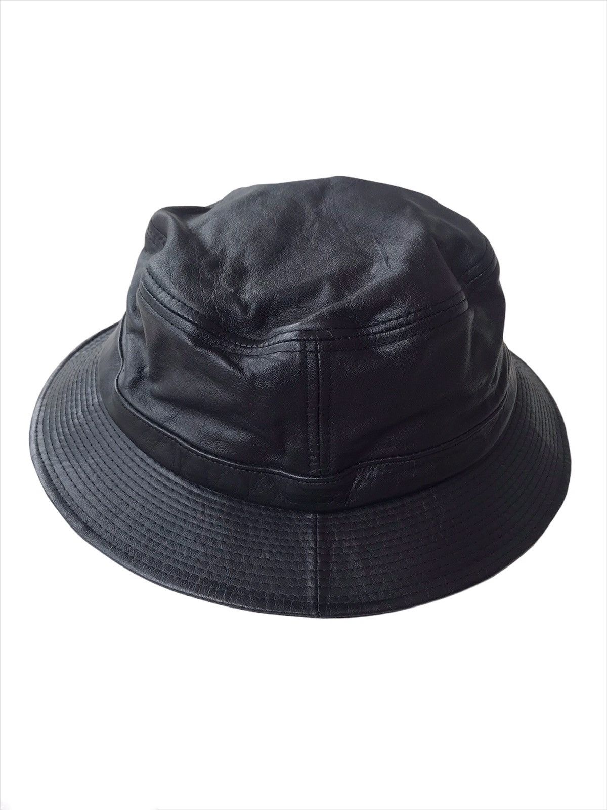Leather × Vintage ❗️Offernow⏰Vintage Leather Bucket Hat Size ONE SIZE - 4 Thumbnail