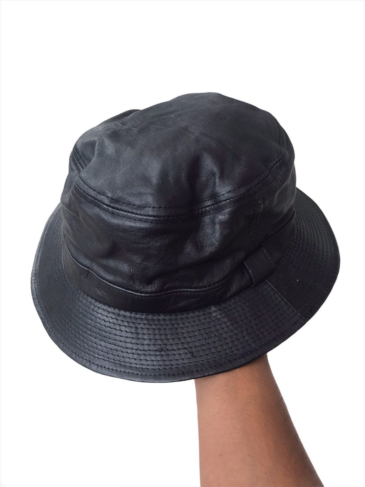 Leather × Vintage ❗️Offernow⏰Vintage Leather Bucket Hat Size ONE SIZE - 3 Thumbnail