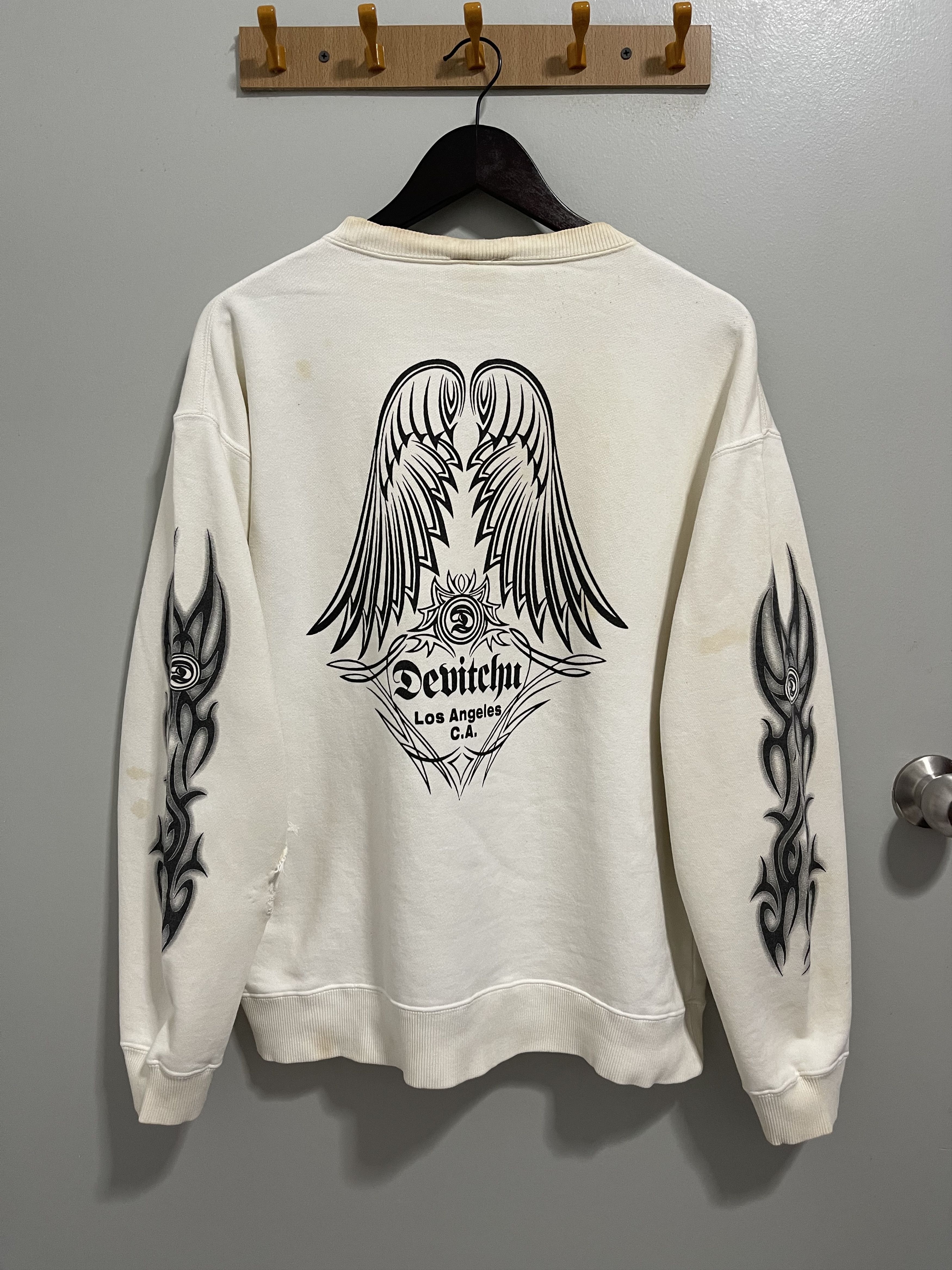 Japanese Brand Japanese Design Tattoo Style Big Logo Distressed Size US M / EU 48-50 / 2 - 2 Thumbnail