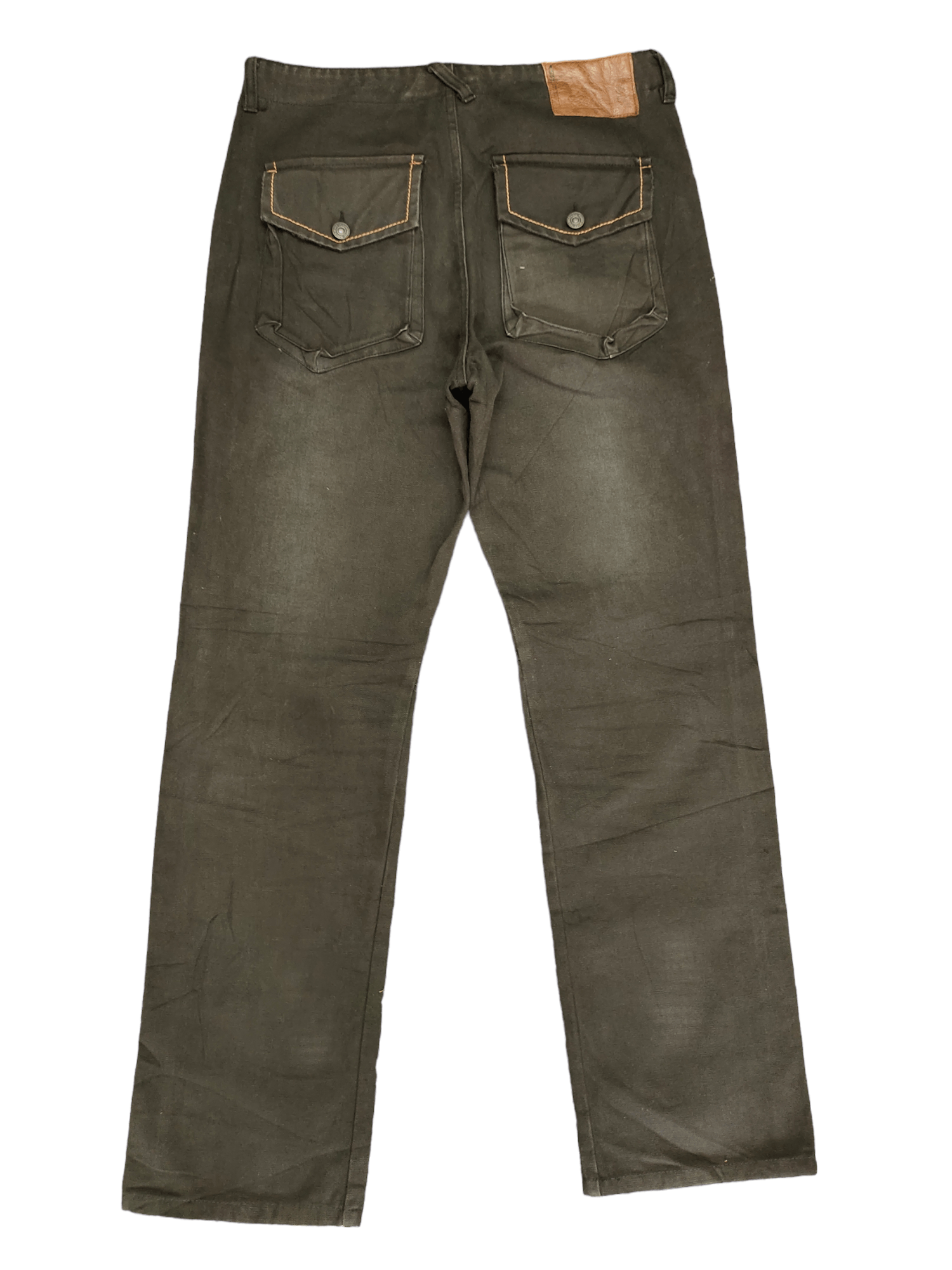 Global Work Global Work Black Duck Cotton Fatigue Denim Pants Size US 31 - 9 Thumbnail