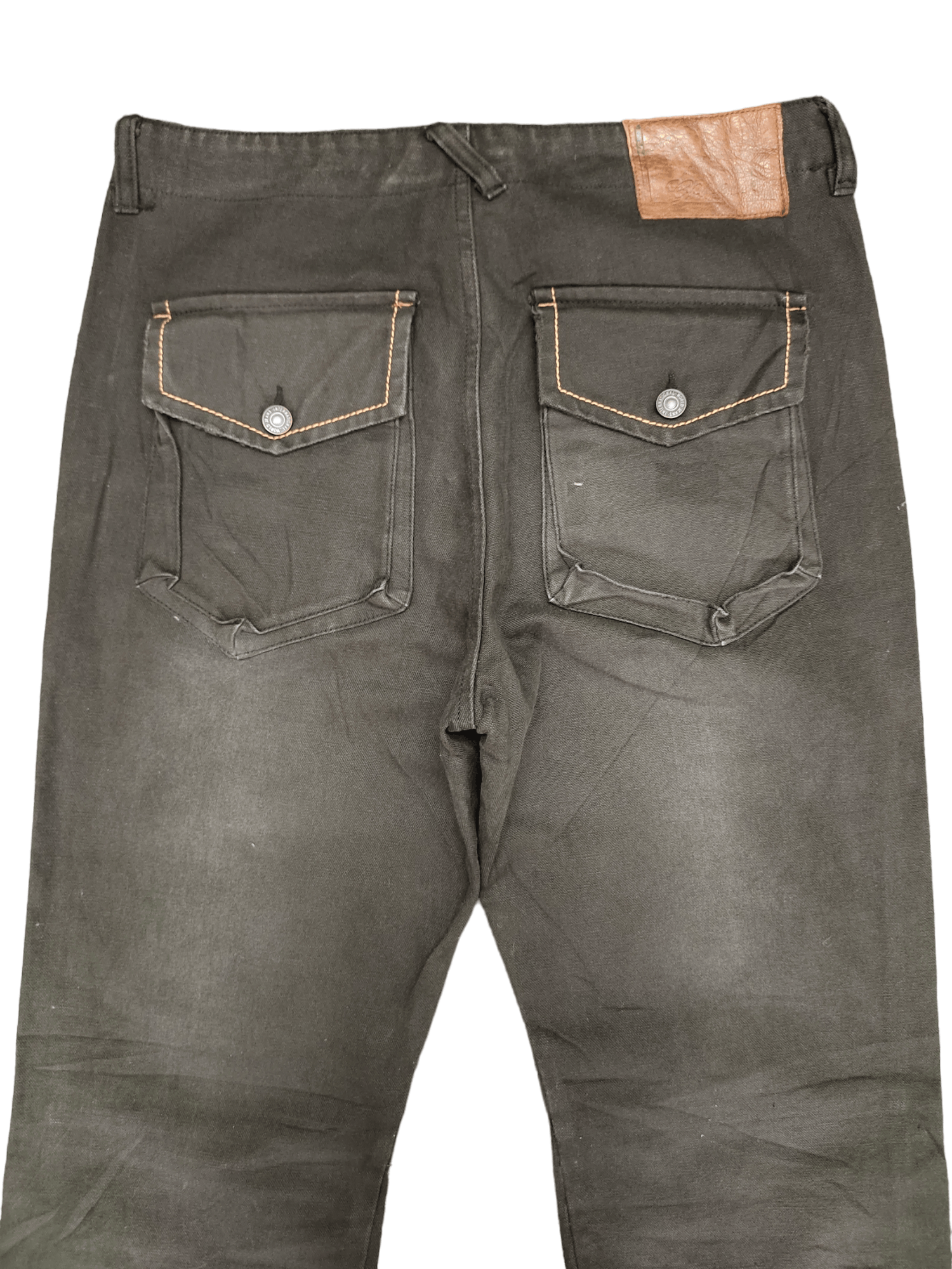 Global Work Global Work Black Duck Cotton Fatigue Denim Pants Size US 31 - 12 Thumbnail