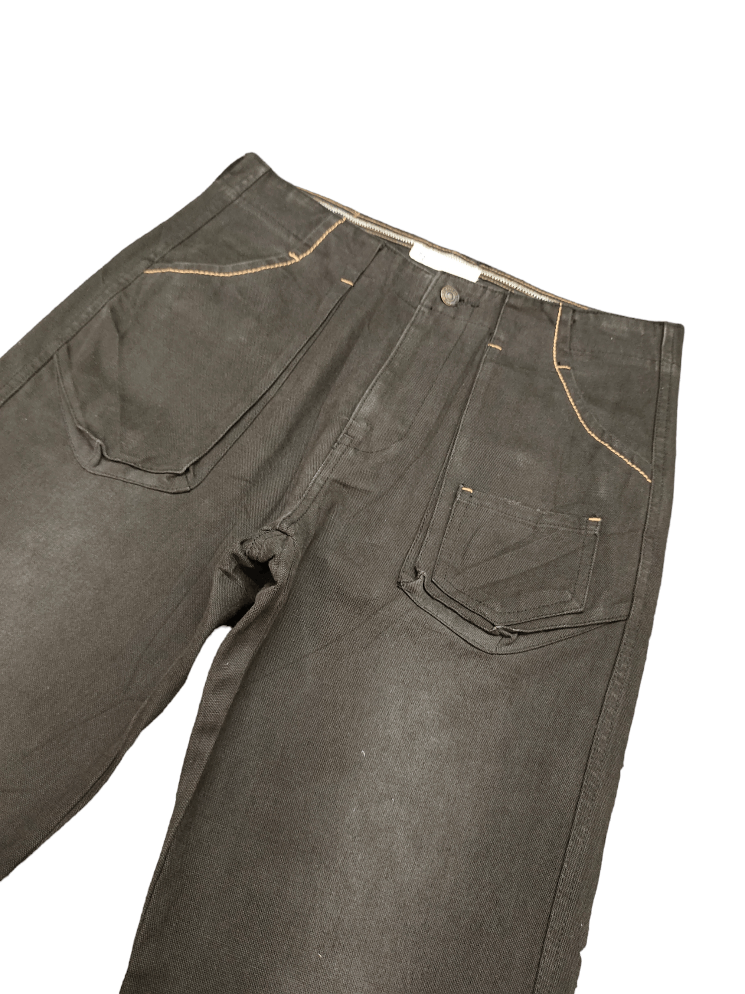Global Work Global Work Black Duck Cotton Fatigue Denim Pants Size US 31 - 2 Thumbnail