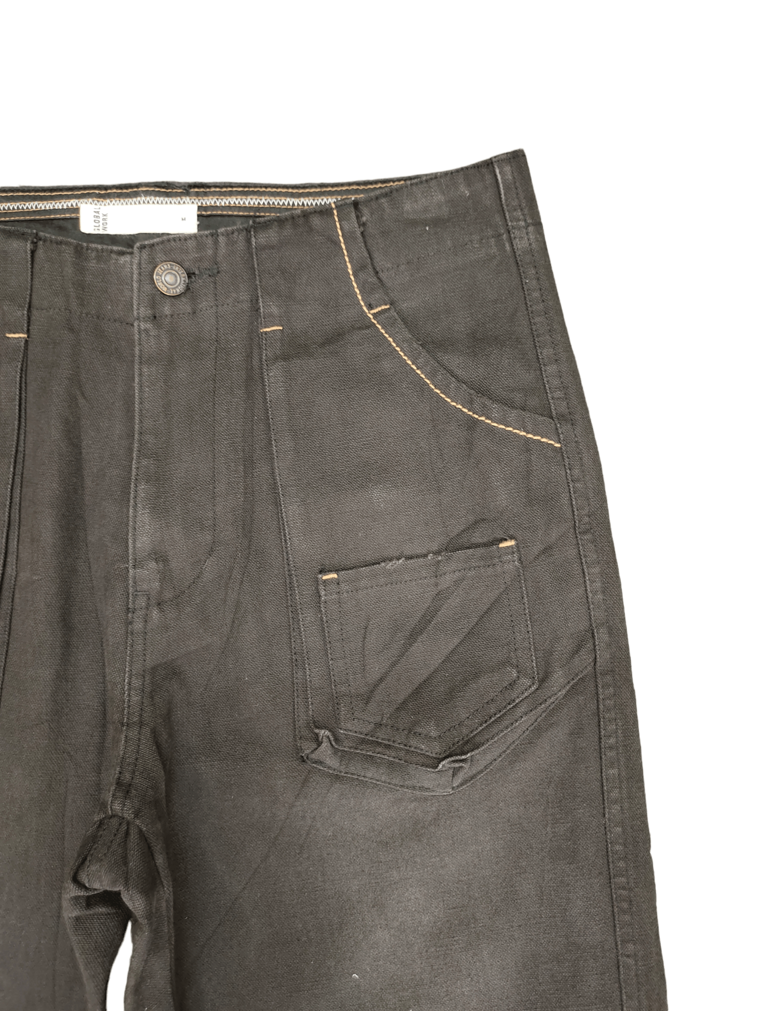 Global Work Global Work Black Duck Cotton Fatigue Denim Pants Size US 31 - 5 Thumbnail