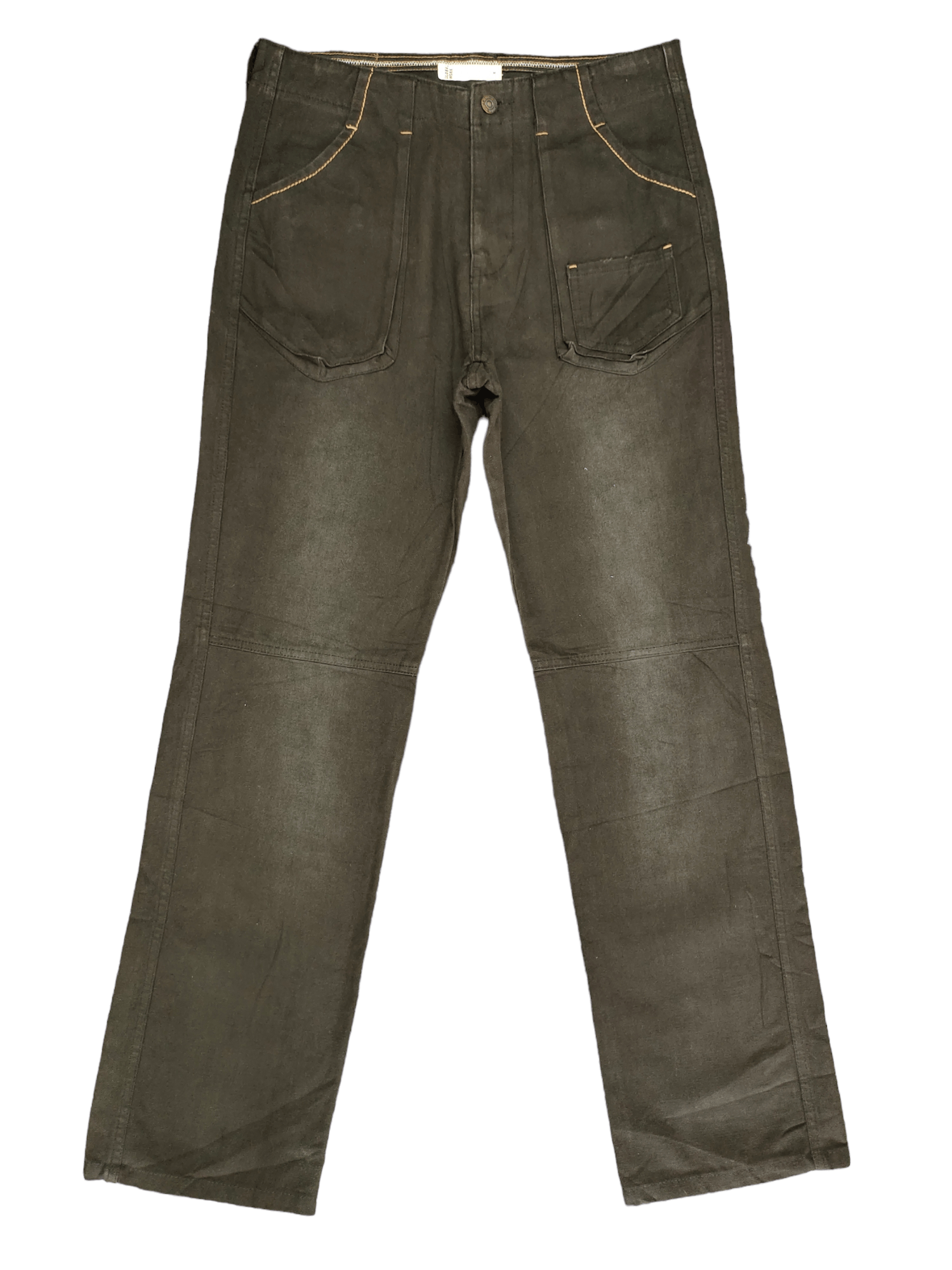 Global Work Global Work Black Duck Cotton Fatigue Denim Pants Size US 31 - 1 Thumbnail