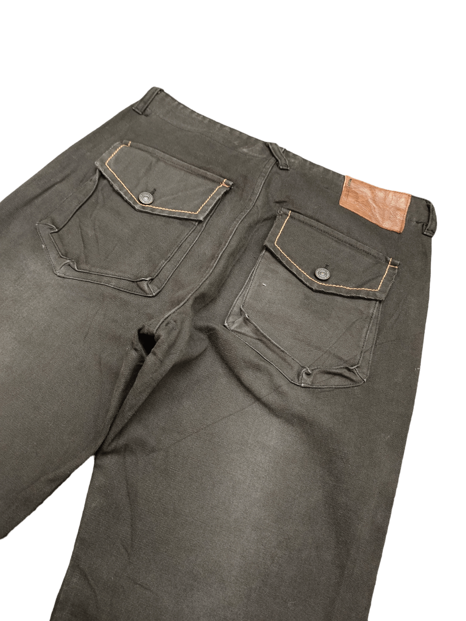 Global Work Global Work Black Duck Cotton Fatigue Denim Pants Size US 31 - 10 Thumbnail