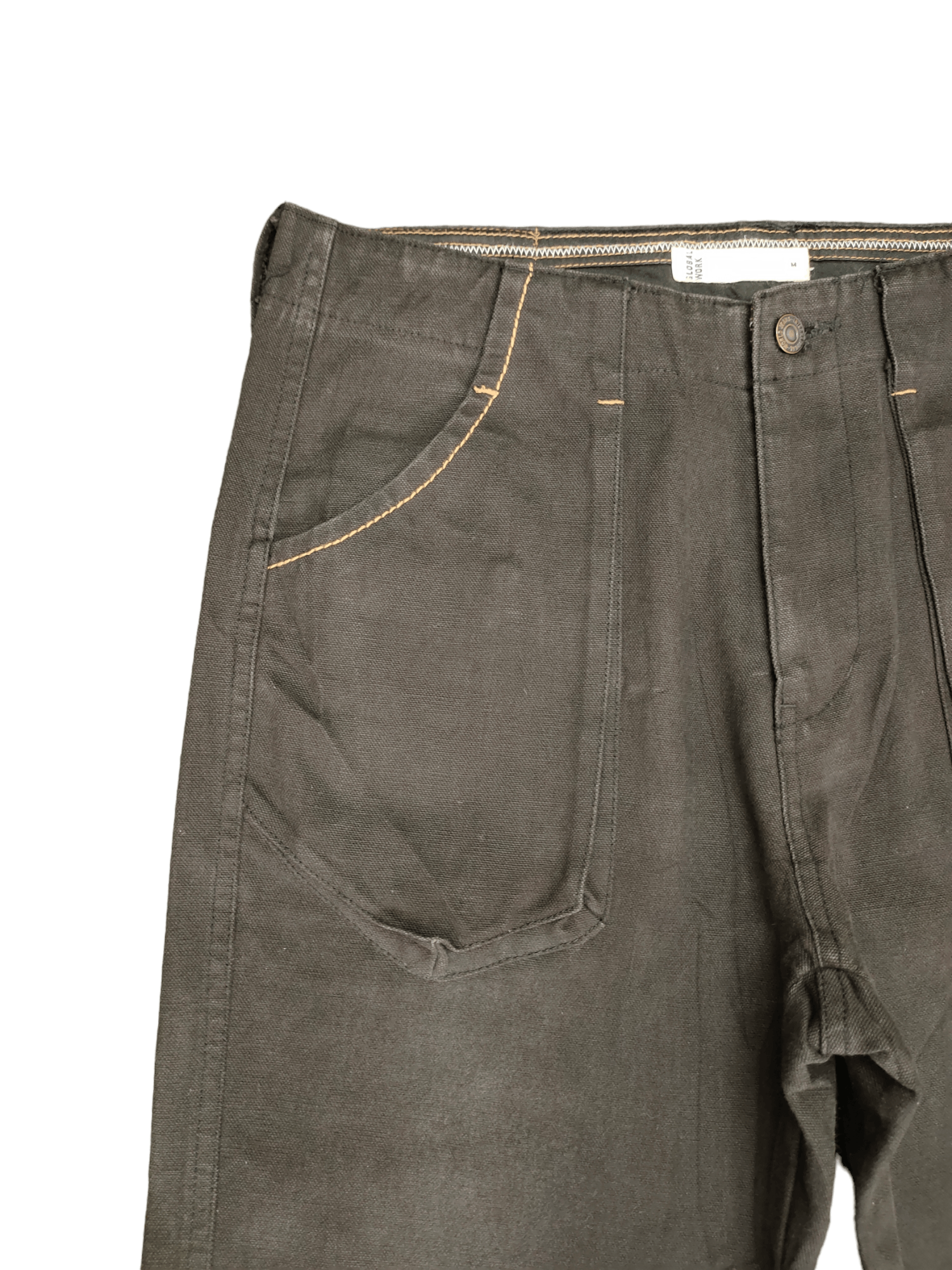 Global Work Global Work Black Duck Cotton Fatigue Denim Pants Size US 31 - 6 Thumbnail