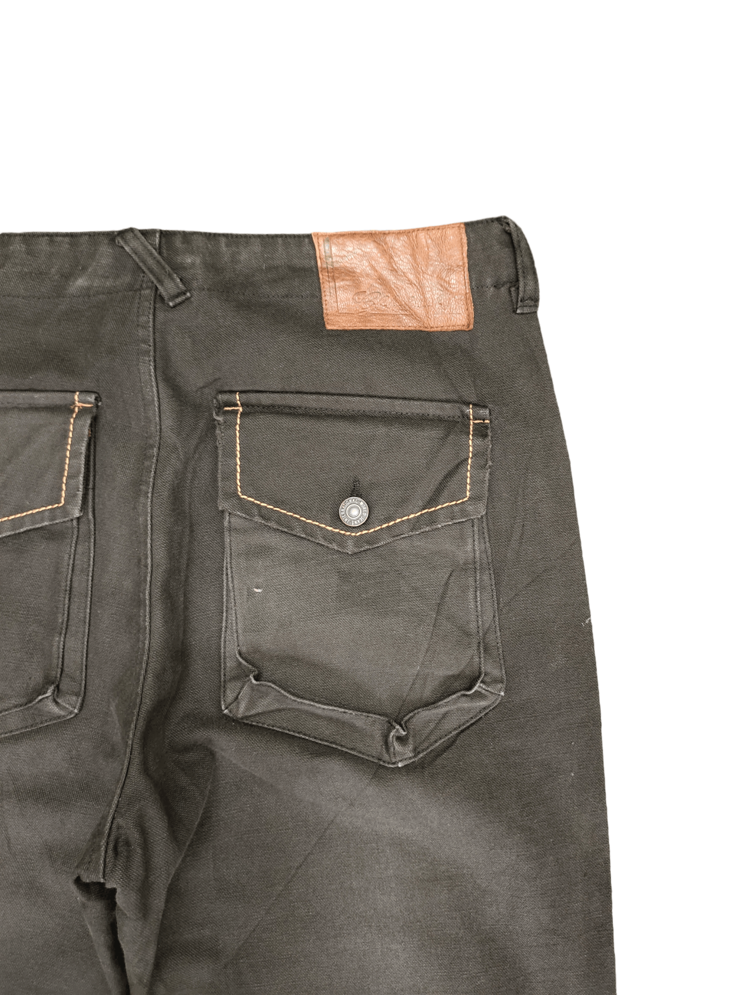 Global Work Global Work Black Duck Cotton Fatigue Denim Pants Size US 31 - 13 Thumbnail