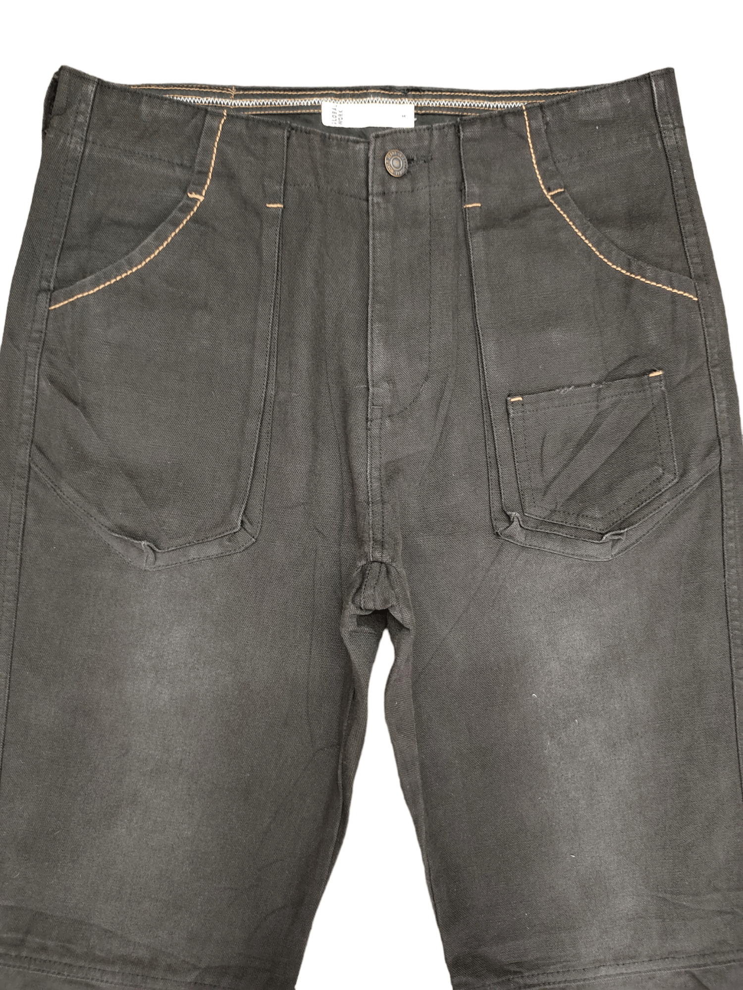 Global Work Global Work Black Duck Cotton Fatigue Denim Pants Size US 31 - 4 Thumbnail