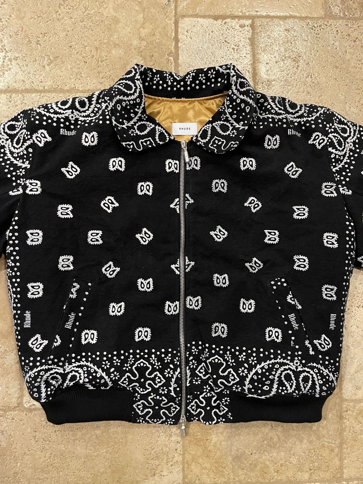 Rhude Rhude Black Bandana Bomber Jacket *RARE* Size US L / EU 52-54 / 3 - 6 Thumbnail