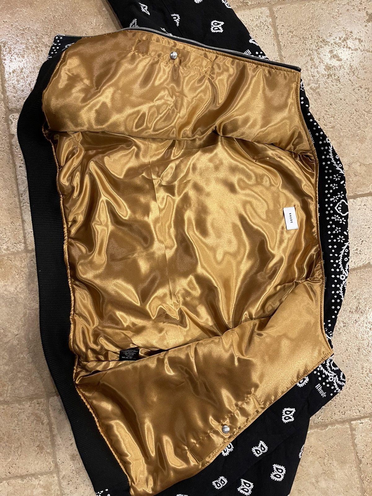 Rhude Rhude Black Bandana Bomber Jacket *RARE* Size US L / EU 52-54 / 3 - 14 Thumbnail