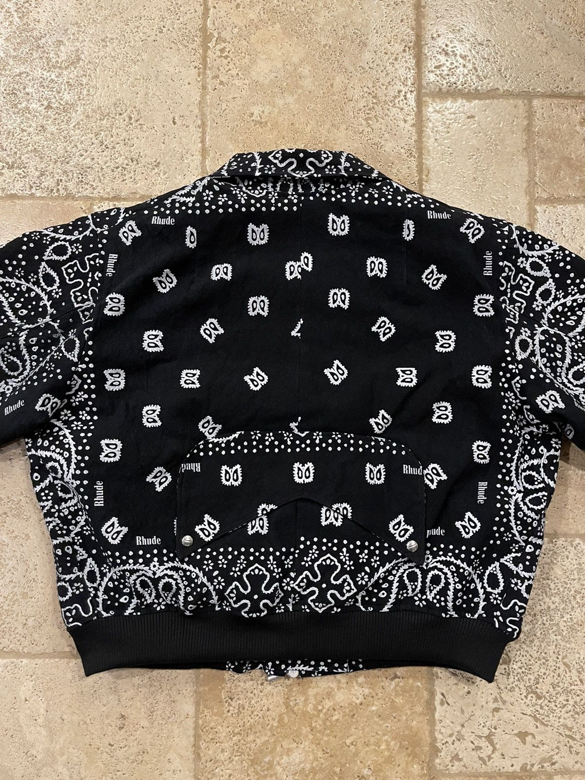 Rhude Rhude Black Bandana Bomber Jacket *RARE* Size US L / EU 52-54 / 3 - 7 Thumbnail