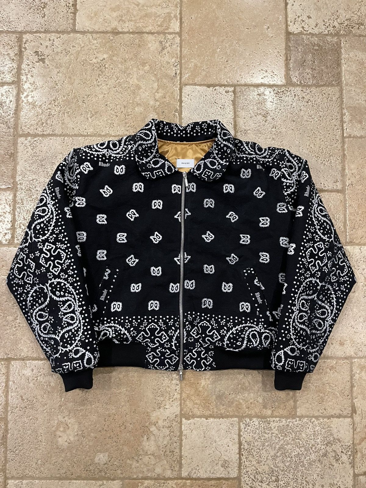Rhude Rhude Black Bandana Bomber Jacket *RARE* Size US L / EU 52-54 / 3 - 3 Thumbnail