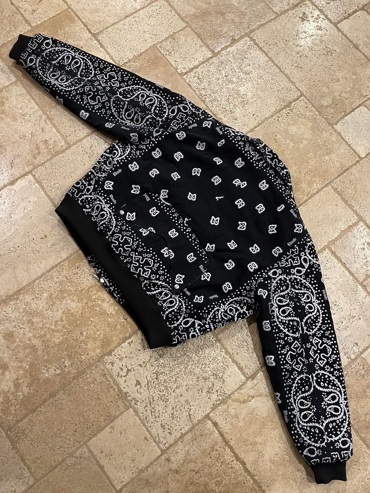 Rhude Rhude Black Bandana Bomber Jacket *RARE* Size US L / EU 52-54 / 3 - 5 Thumbnail