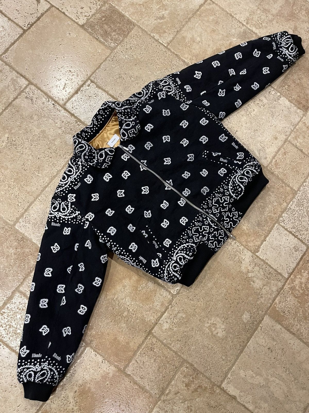 Rhude Rhude Black Bandana Bomber Jacket *RARE* Size US L / EU 52-54 / 3 - 4 Thumbnail