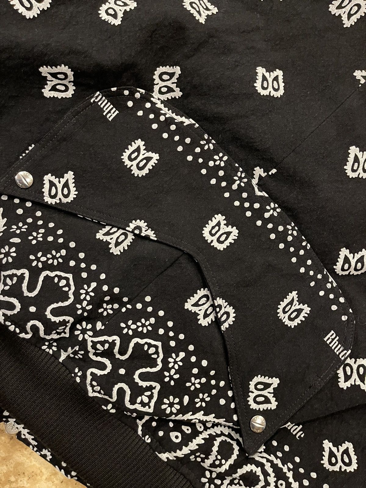 Rhude Rhude Black Bandana Bomber Jacket *RARE* Size US L / EU 52-54 / 3 - 12 Thumbnail
