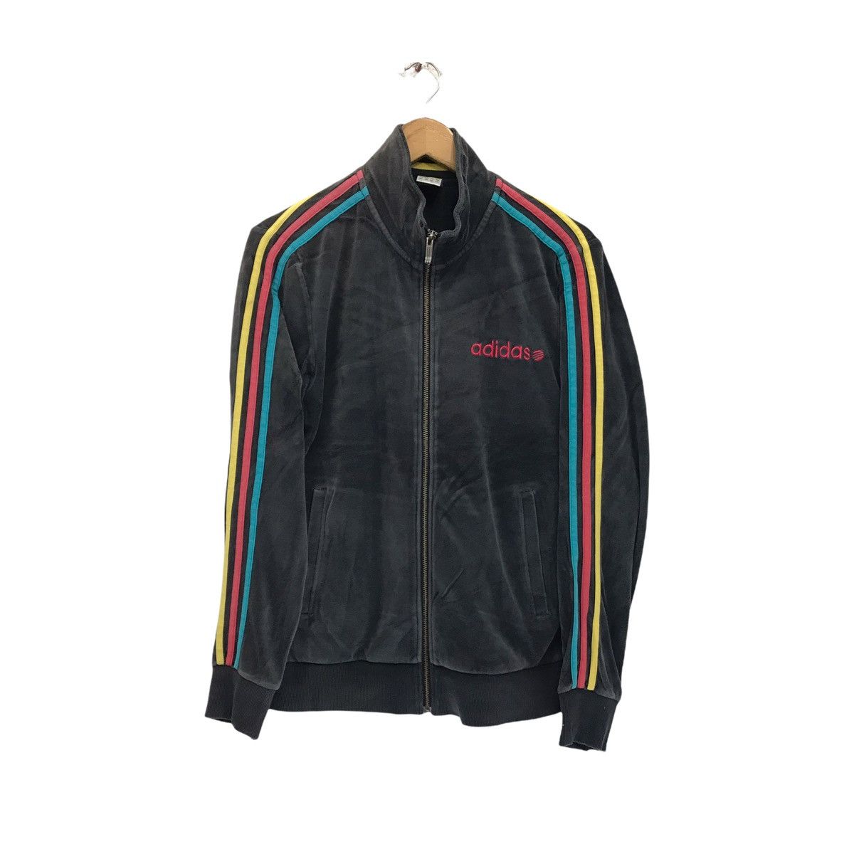 Adidas × Vintage Vintage Adidas Big Logo Multicolour Three Stripe Jacket Size US M / EU 48-50 / 2 - 2 Thumbnail