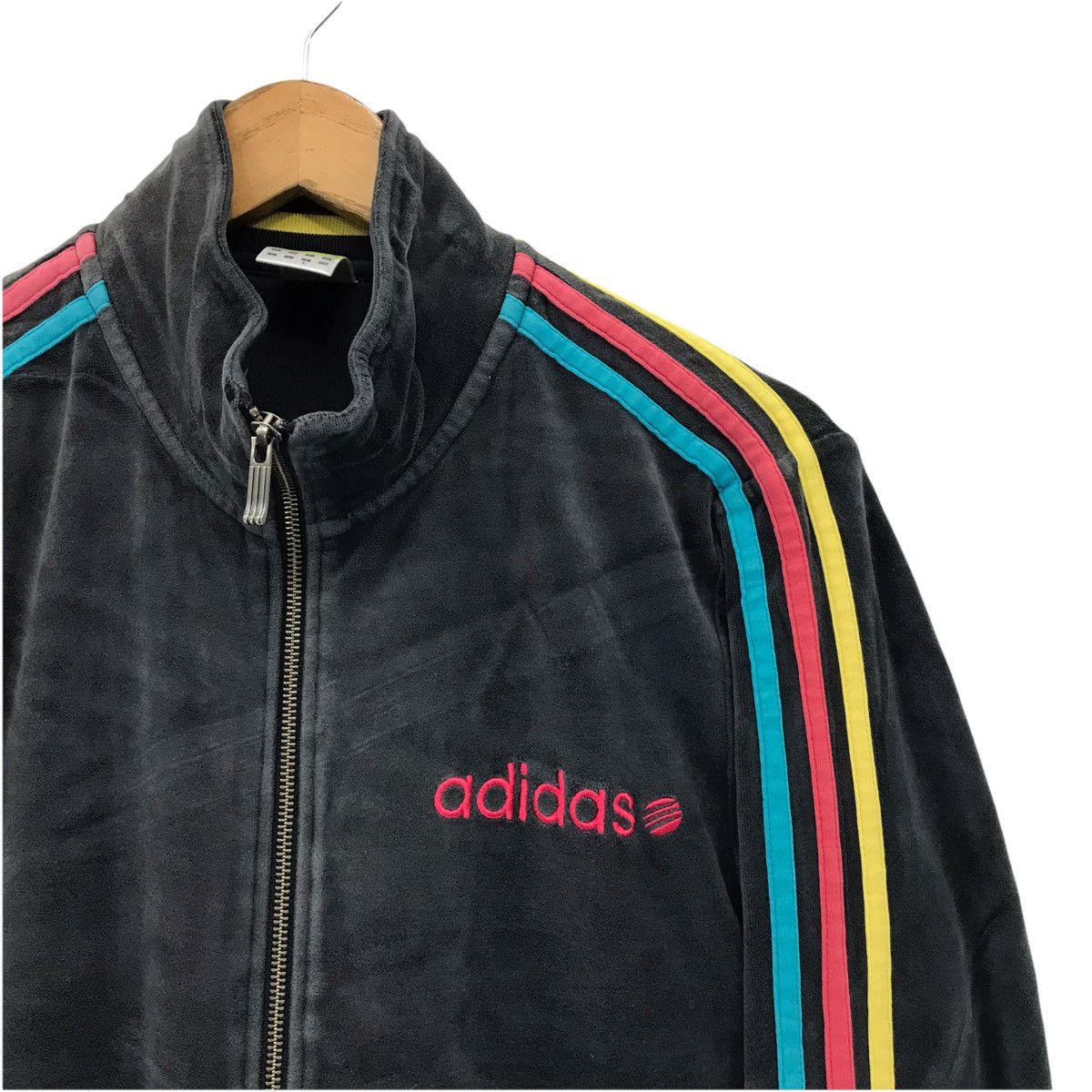 Adidas × Vintage Vintage Adidas Big Logo Multicolour Three Stripe Jacket Size US M / EU 48-50 / 2 - 5 Thumbnail