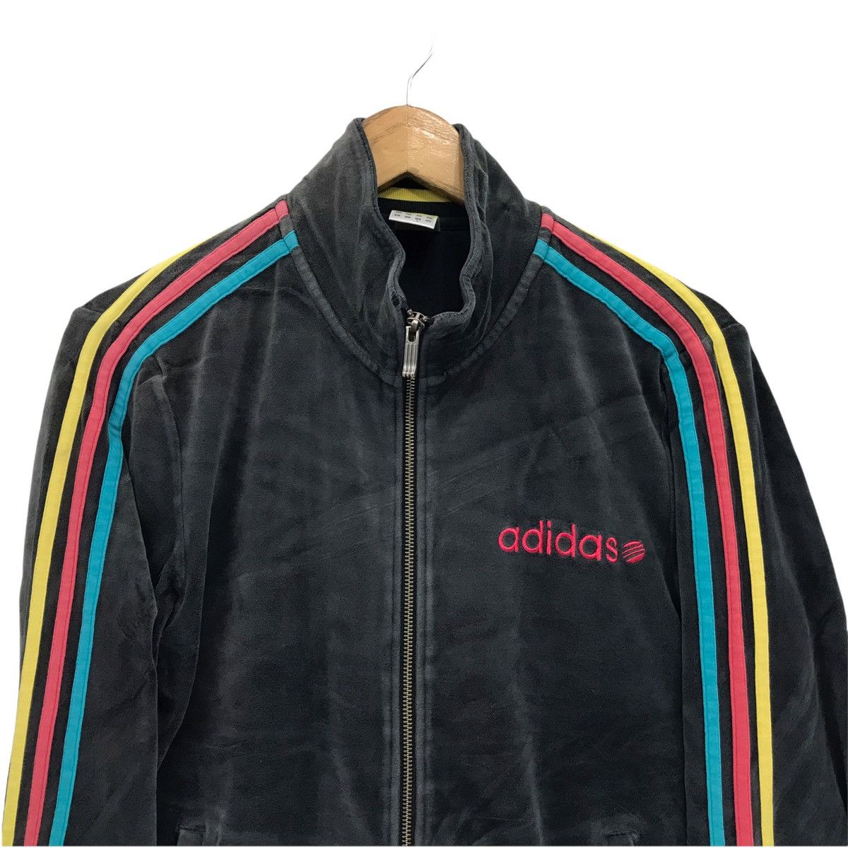 Adidas × Vintage Vintage Adidas Big Logo Multicolour Three Stripe Jacket Size US M / EU 48-50 / 2 - 4 Thumbnail