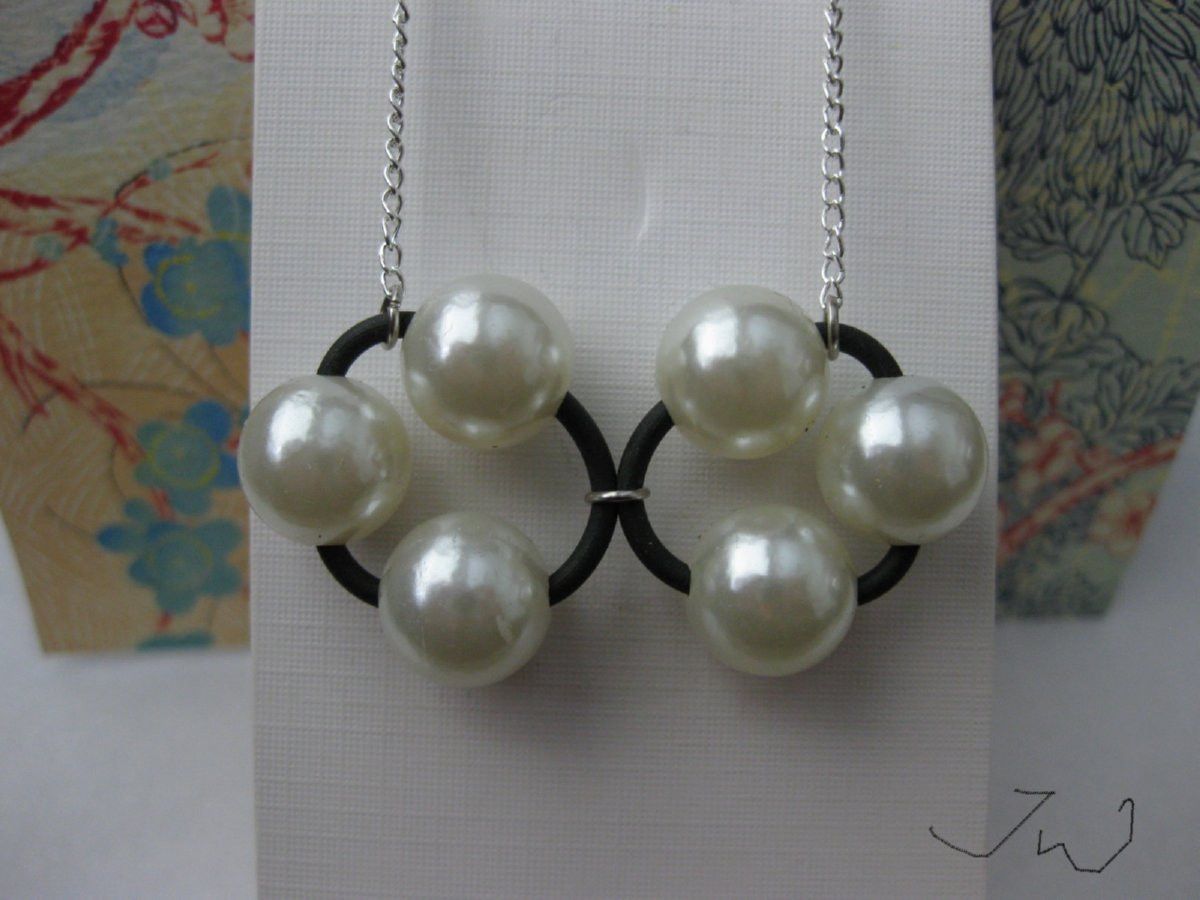 Handmade 6 Pearl Beads Chain Necklace Size ONE SIZE - 4 Thumbnail