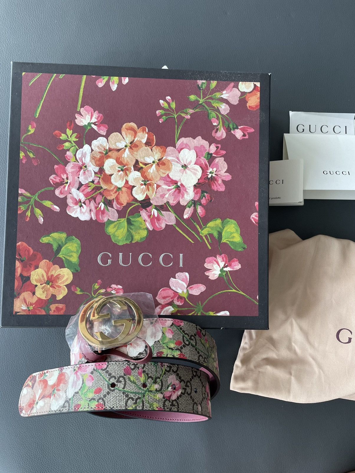 Gucci Limited SuperRunway Rare Brand New 80cm Floral GG Logo Belt Size ONE SIZE - 2 Thumbnail