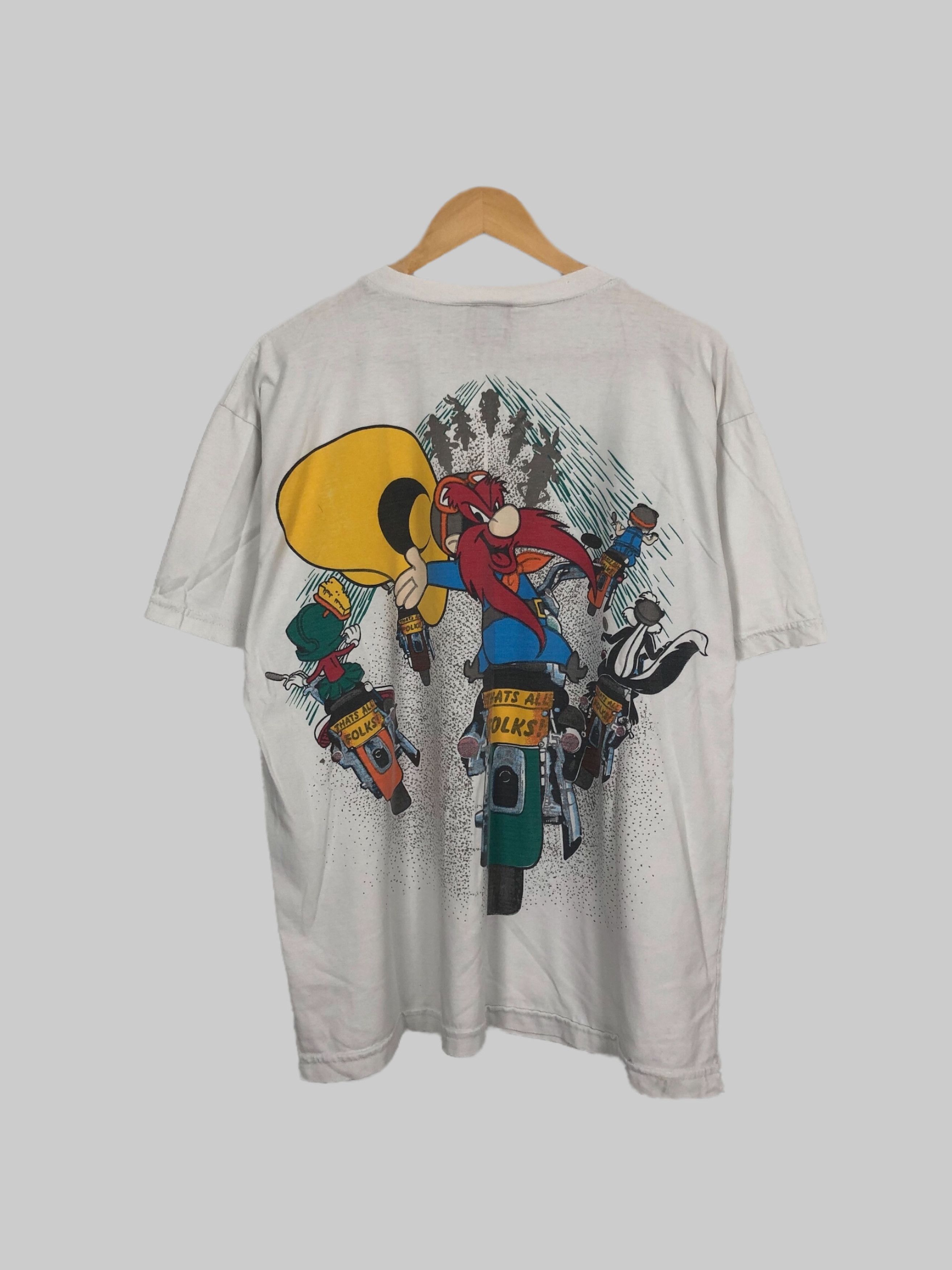 Cartoon Network Vintage 1994 Taz Tazmanian Devil Bugs Bunny Elmer Coyote Size US L / EU 52-54 / 3 - 2 Thumbnail