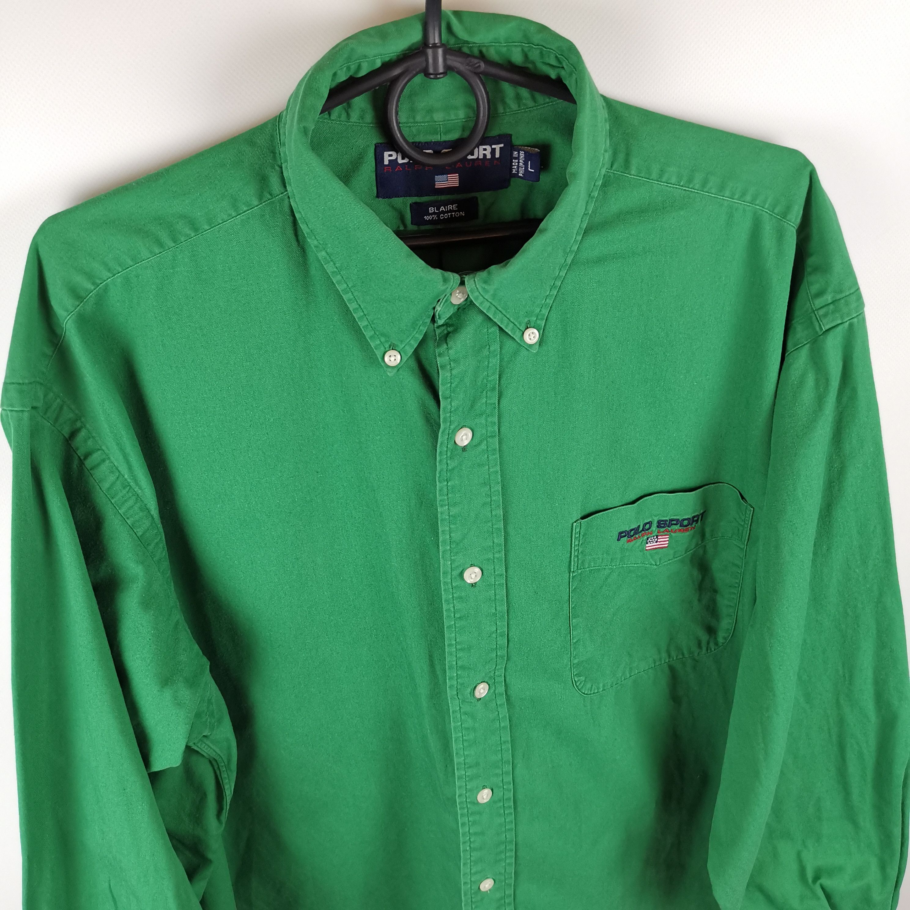 Ralph Lauren Sport Polo Sport Ralph Lauren vintage oversize green shirt Size US L / EU 52-54 / 3 - 6 Thumbnail