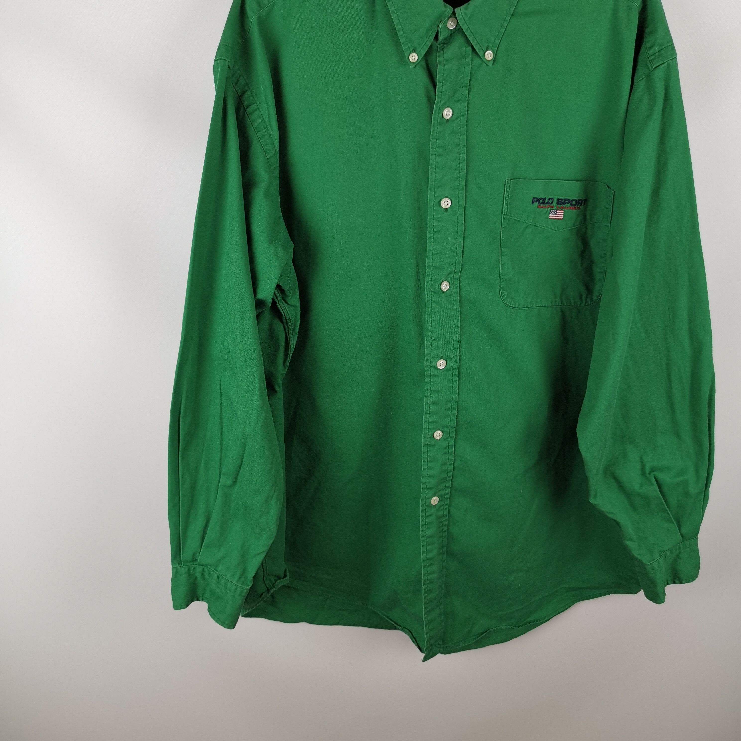Ralph Lauren Sport Polo Sport Ralph Lauren vintage oversize green shirt Size US L / EU 52-54 / 3 - 3 Thumbnail