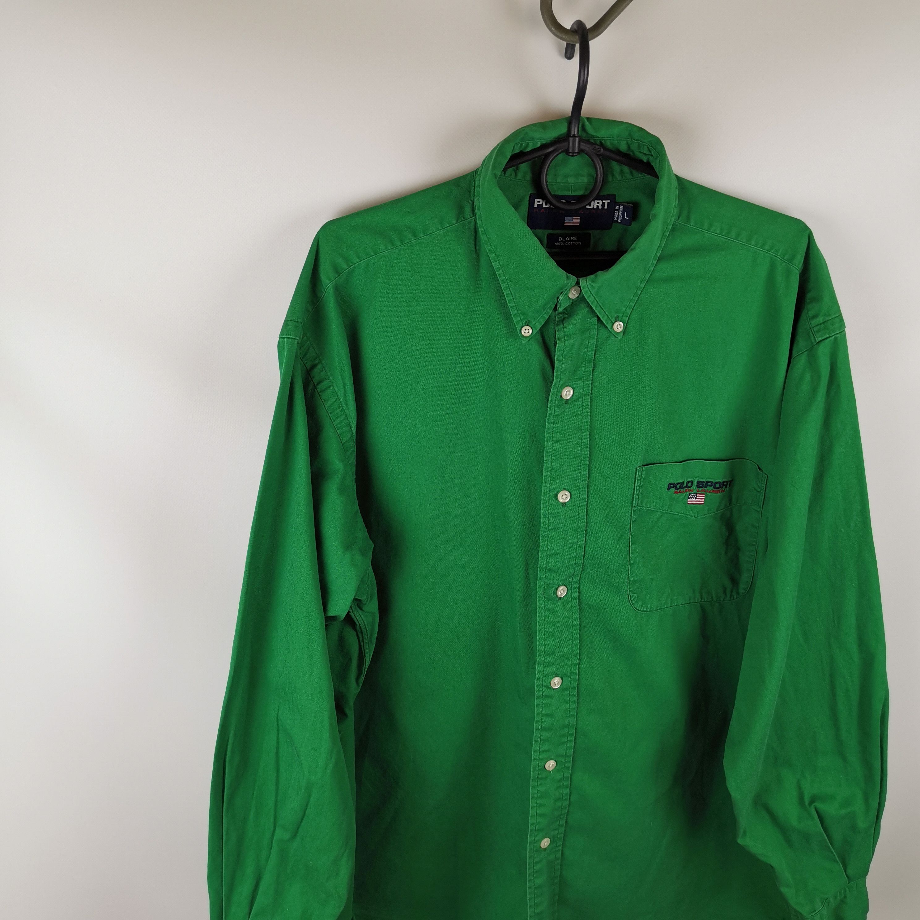 Ralph Lauren Sport Polo Sport Ralph Lauren vintage oversize green shirt Size US L / EU 52-54 / 3 - 4 Thumbnail