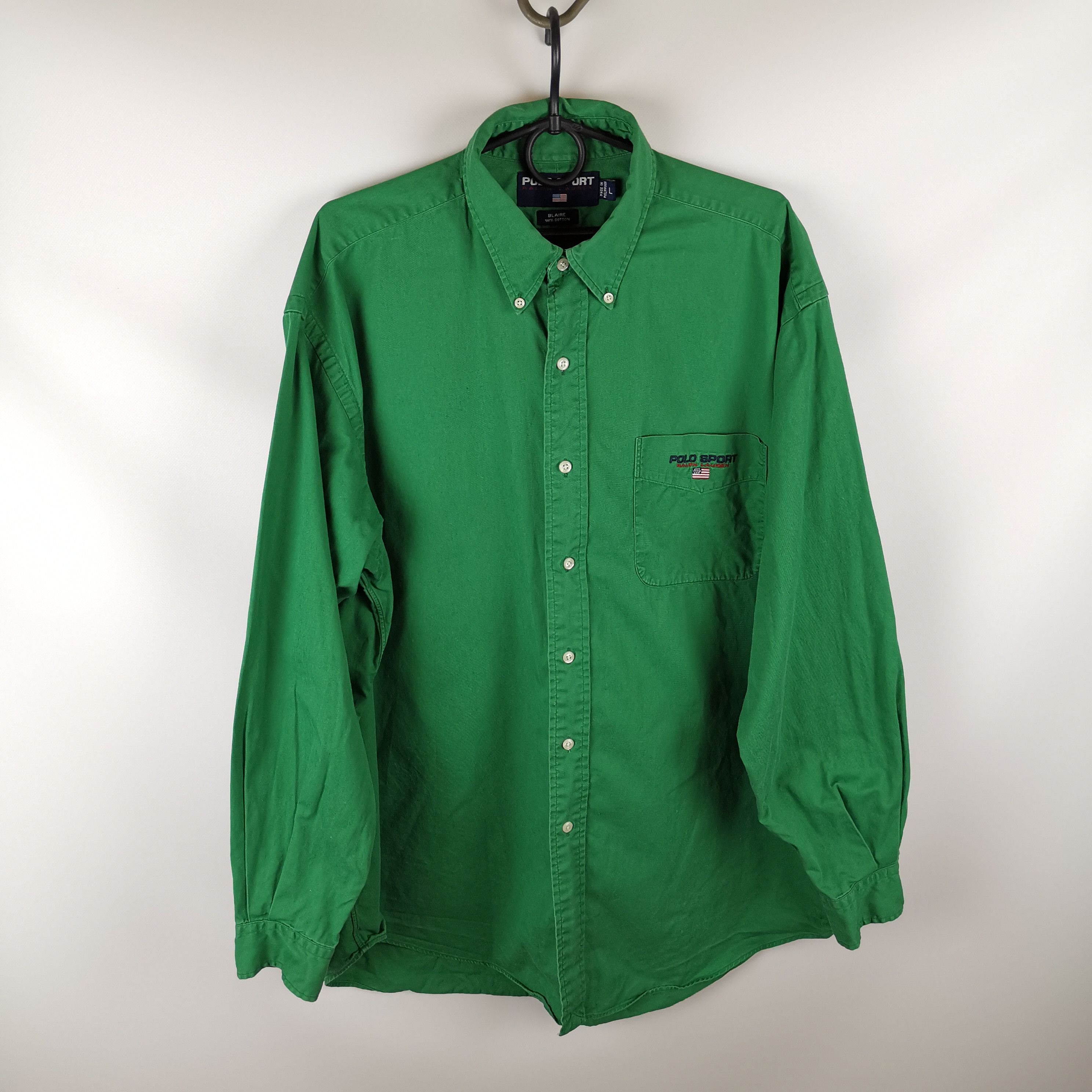 Ralph Lauren Sport Polo Sport Ralph Lauren vintage oversize green shirt Size US L / EU 52-54 / 3 - 1 Thumbnail