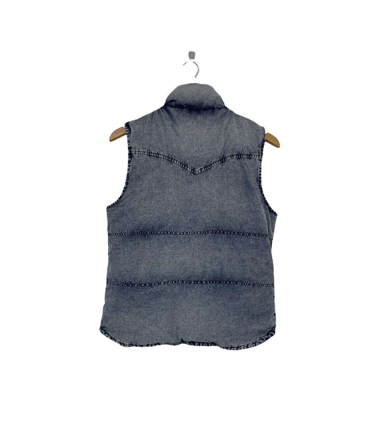 Japanese Brand 291295 Homme Puffer Vest Nice Faded Denim Design Size US M / EU 48-50 / 2 - 2 Thumbnail