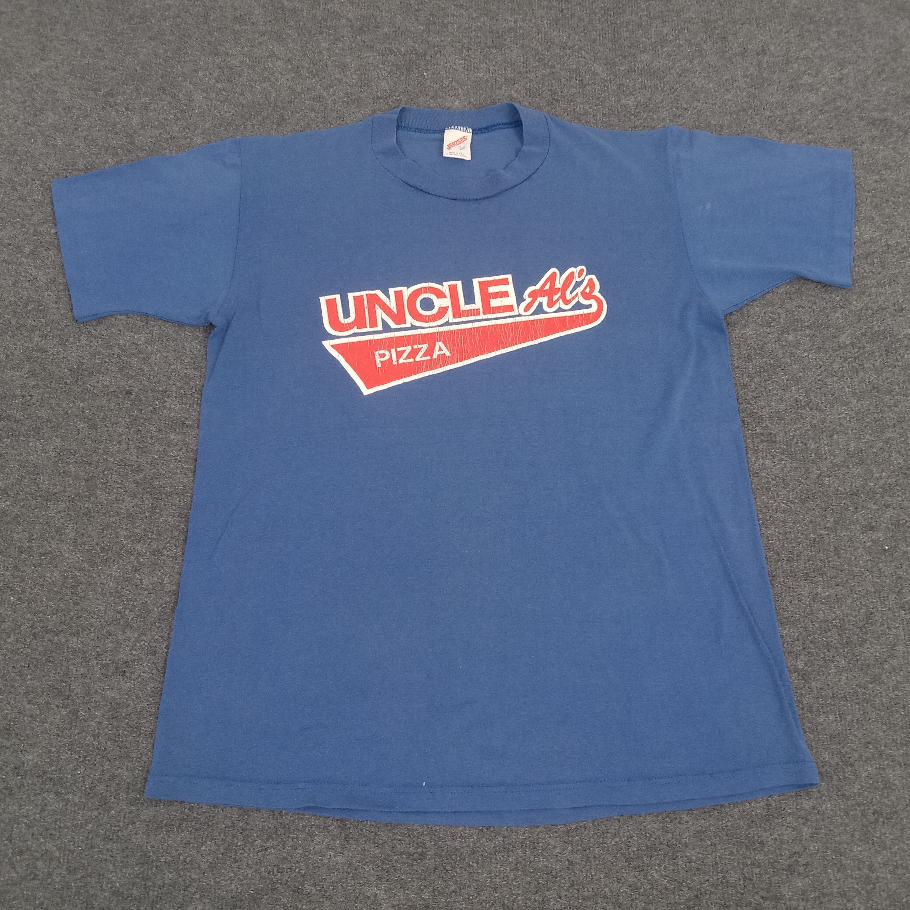 American Apparel × Pizza Slime × Vintage Vintage 90's Uncle Al's Pizza American Franchise Tshirt Size US L / EU 52-54 / 3 - 1 Thumbnail