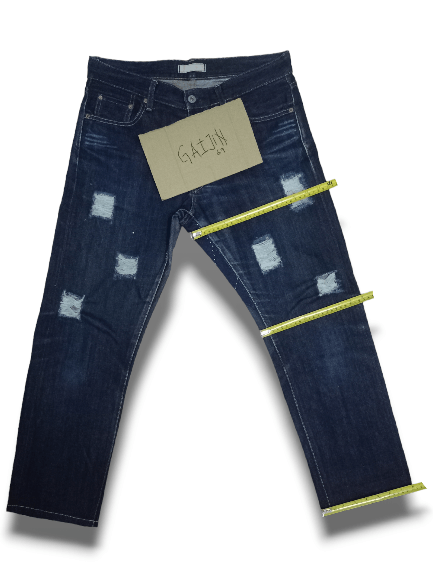 Japanese Brand × Uniqlo Vintage Uniqlo Selvedge Washed Blue Distressed Loose Jeans Size US 32 / EU 48 - 10 Thumbnail