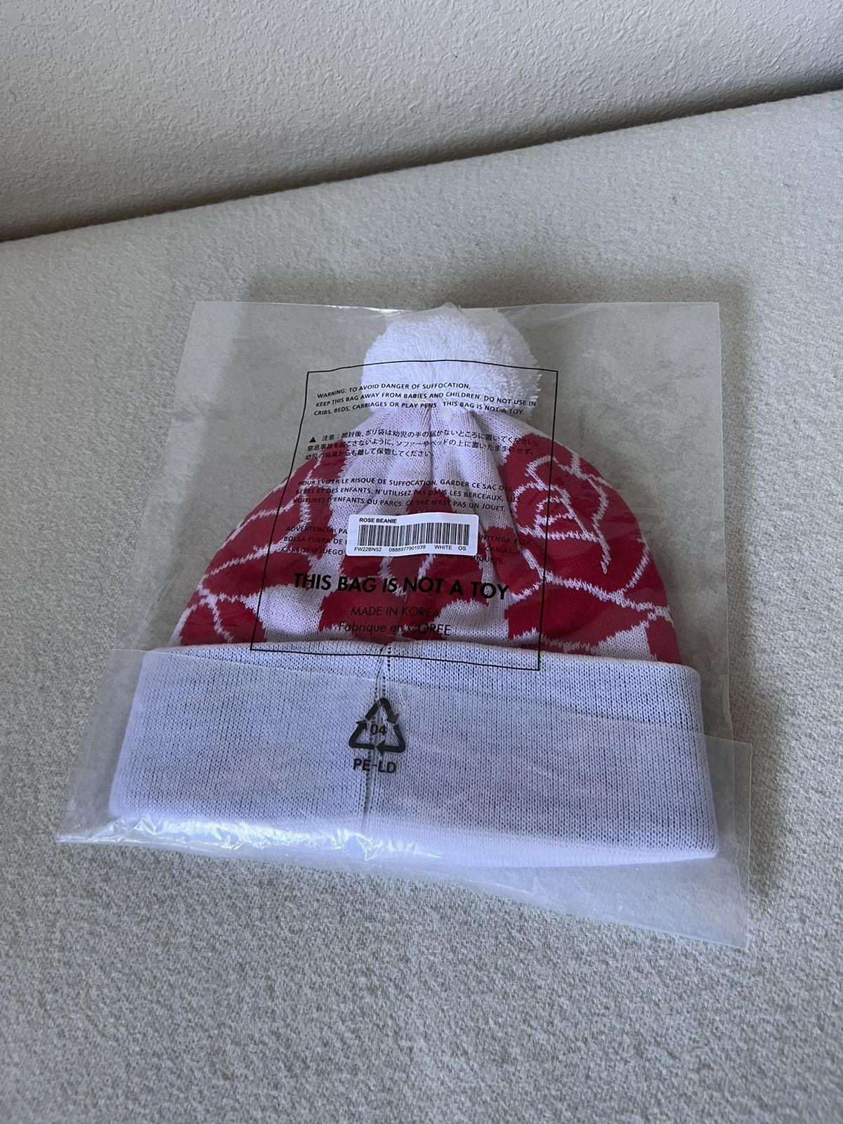 Supreme Supreme Rose Beanie in White Size ONE SIZE - 2 Thumbnail