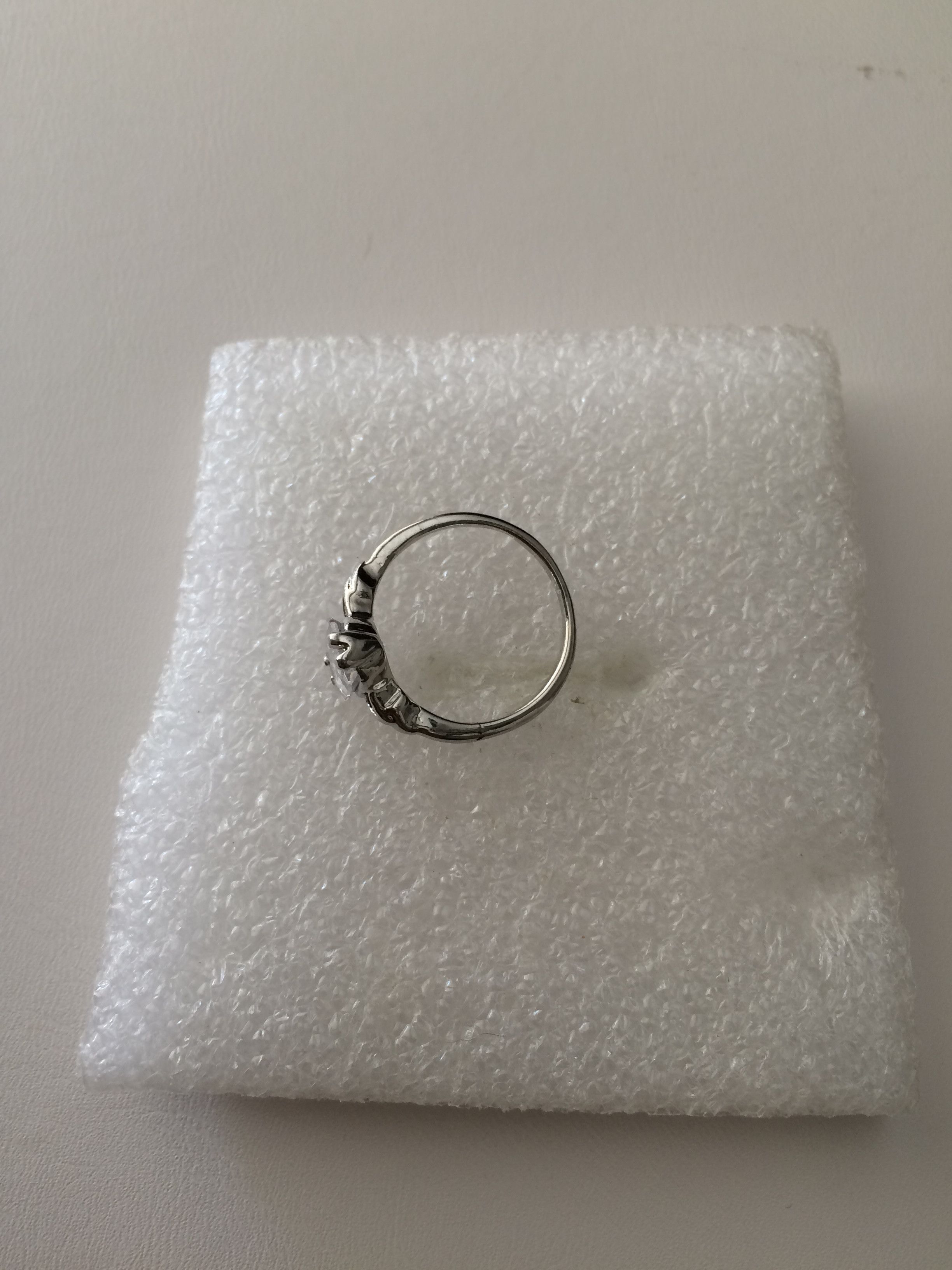 Jewelry Clear CZ Ring - Size 5.25 Size ONE SIZE - 2 Thumbnail