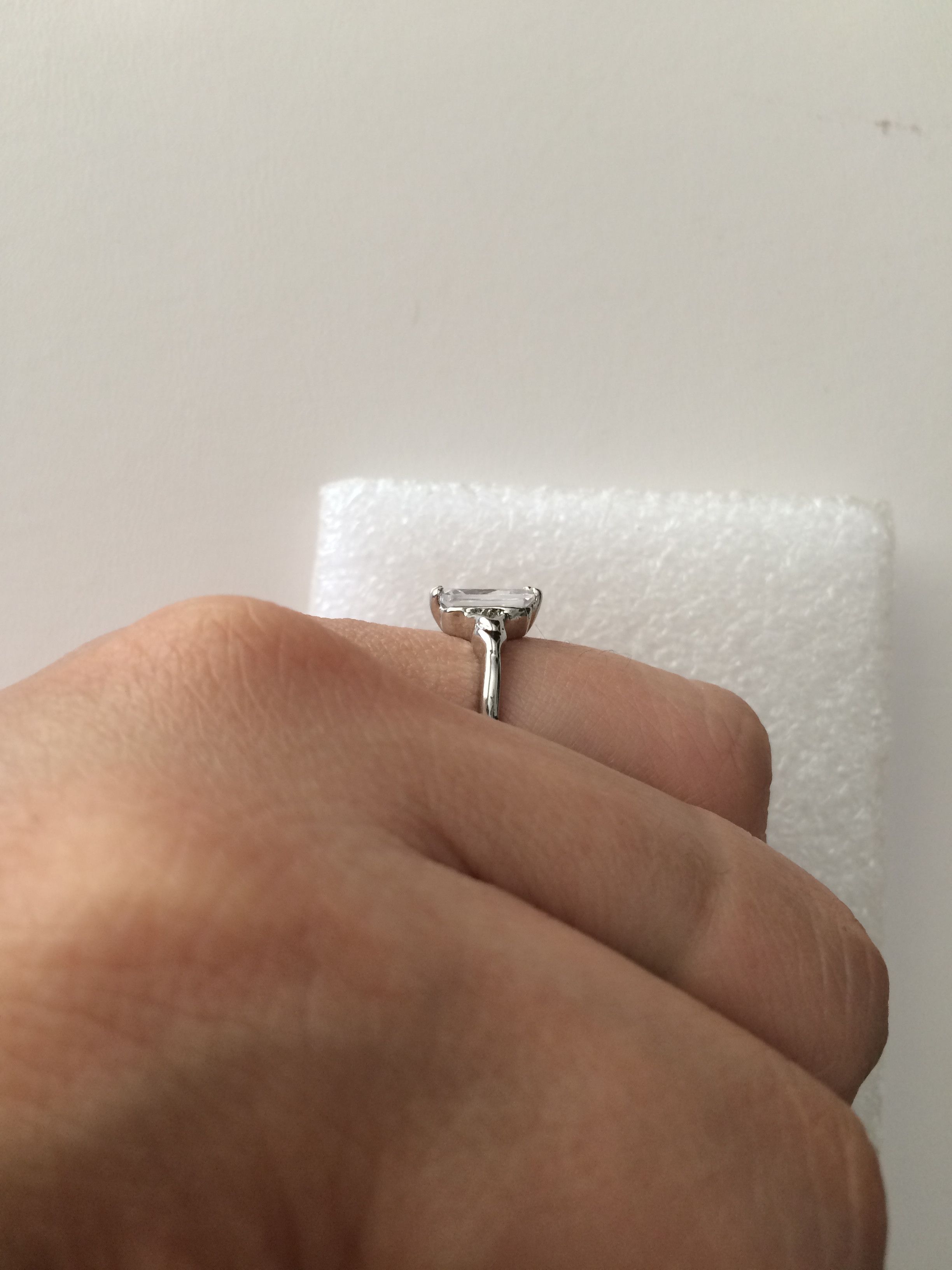 Jewelry Clear CZ Ring - Size 5.25 Size ONE SIZE - 4 Thumbnail