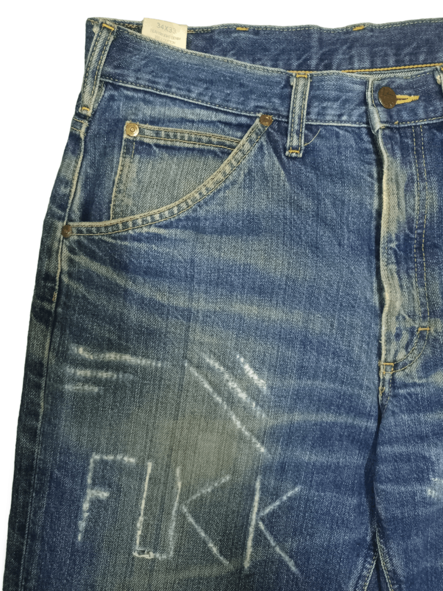 Edwin × Lee Vintage Japanese Lee x Edwin Mud Wash Distressed Baggy Jeans Size US 32 / EU 48 - 6 Thumbnail
