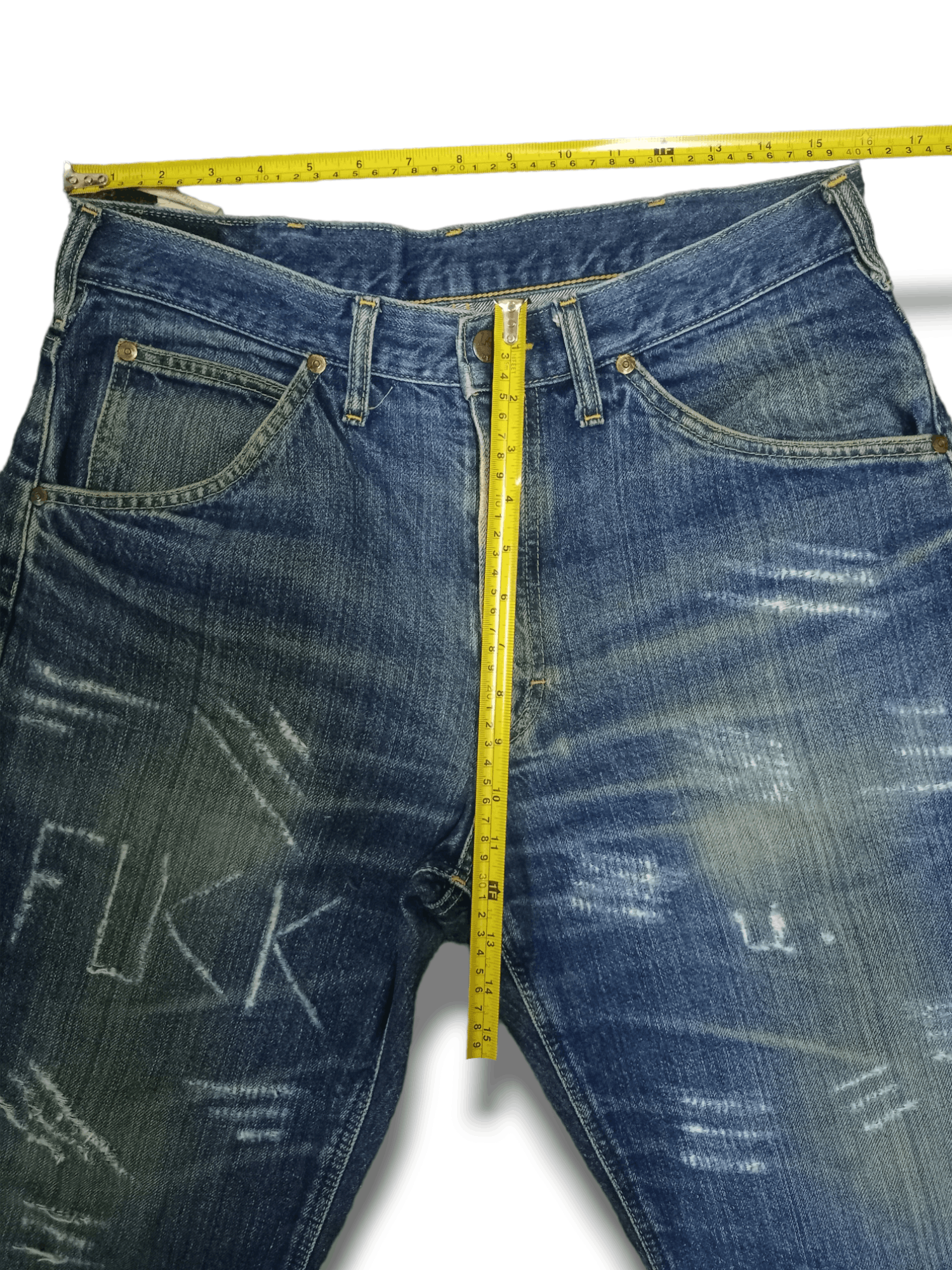 Edwin × Lee Vintage Japanese Lee x Edwin Mud Wash Distressed Baggy Jeans Size US 32 / EU 48 - 11 Thumbnail