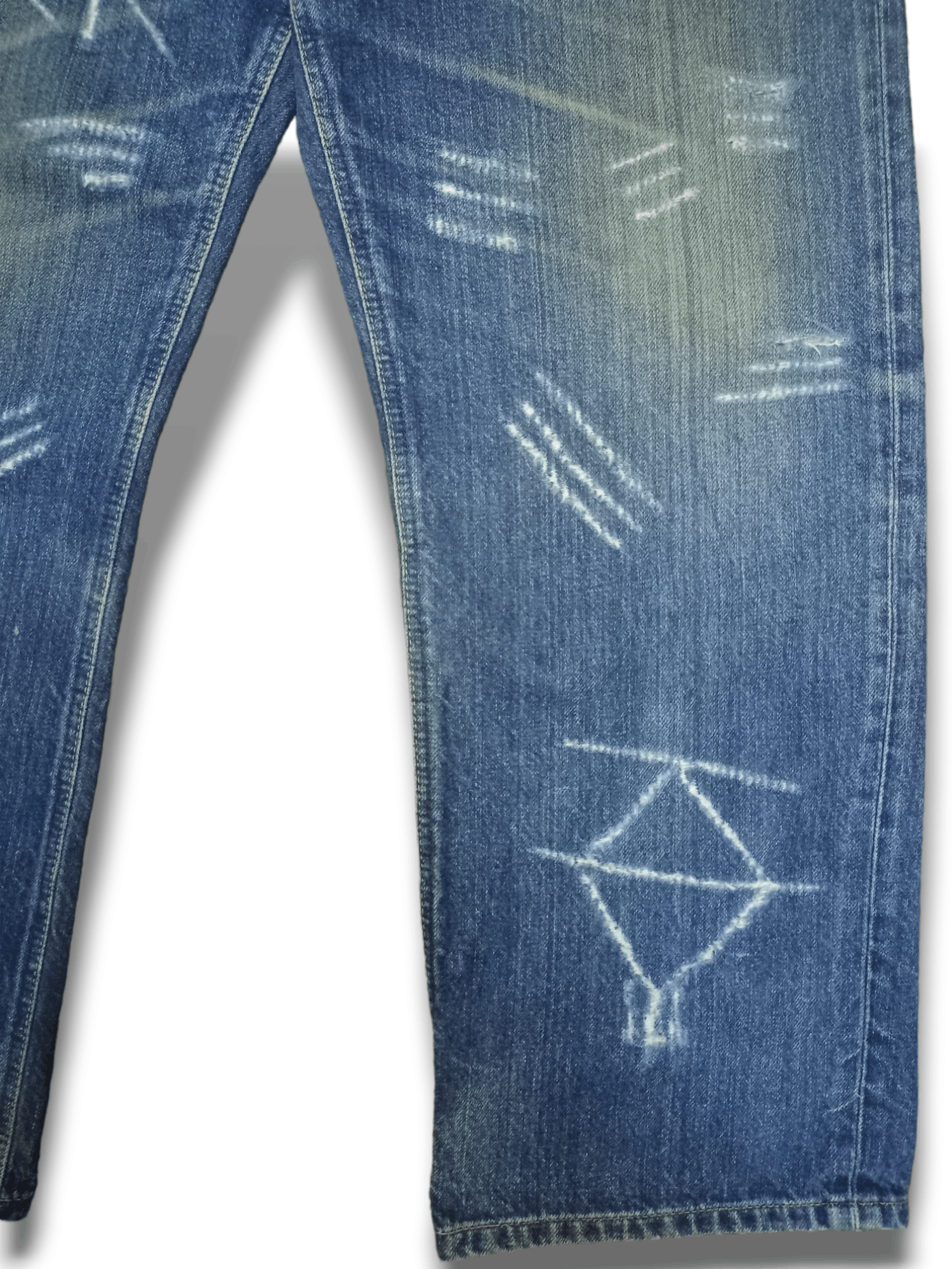 Edwin × Lee Vintage Japanese Lee x Edwin Mud Wash Distressed Baggy Jeans Size US 32 / EU 48 - 9 Thumbnail