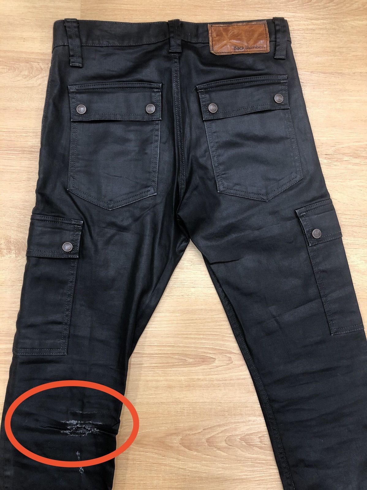 Japanese Brand Back Number Wax Coated cargo pants tactical garment Size US 31 - 18 Thumbnail