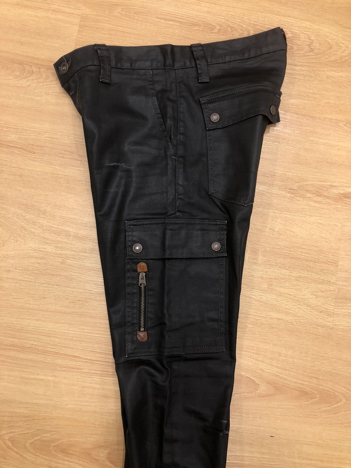 Japanese Brand Back Number Wax Coated cargo pants tactical garment Size US 31 - 14 Thumbnail