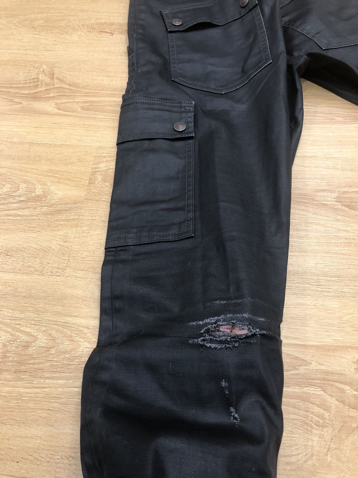 Japanese Brand Back Number Wax Coated cargo pants tactical garment Size US 31 - 19 Thumbnail