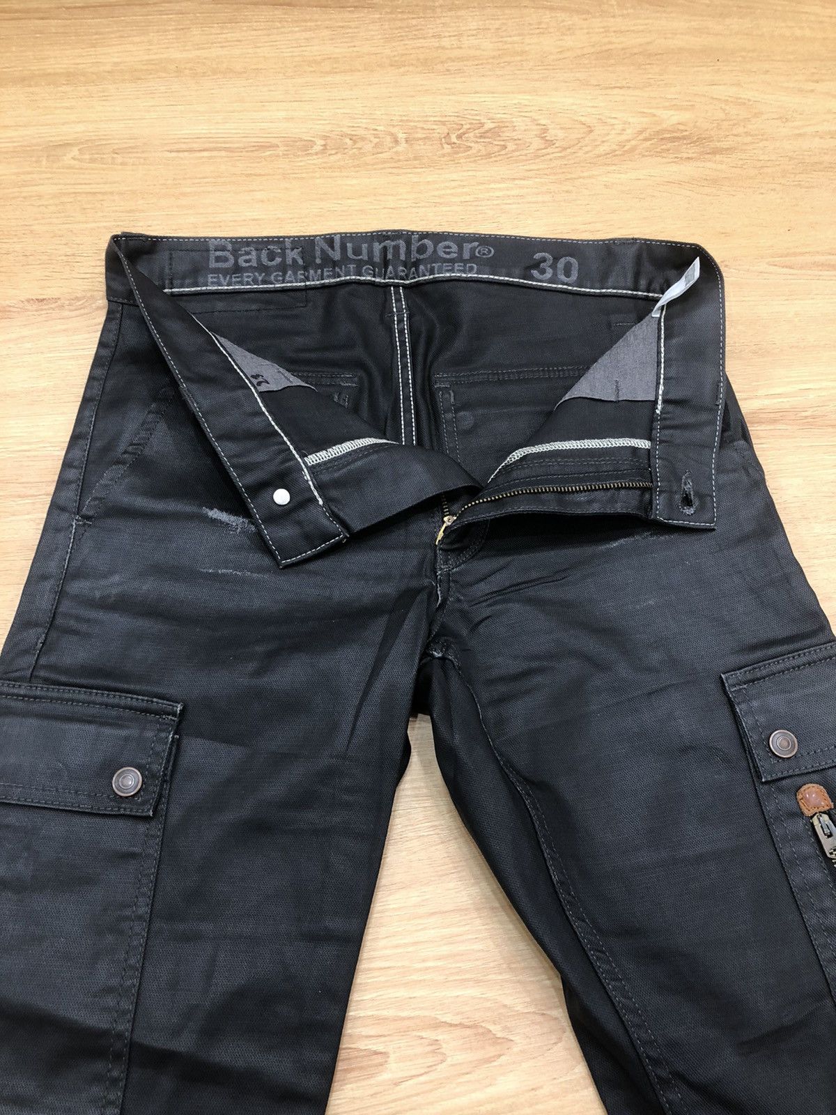 Japanese Brand Back Number Wax Coated cargo pants tactical garment Size US 31 - 10 Thumbnail