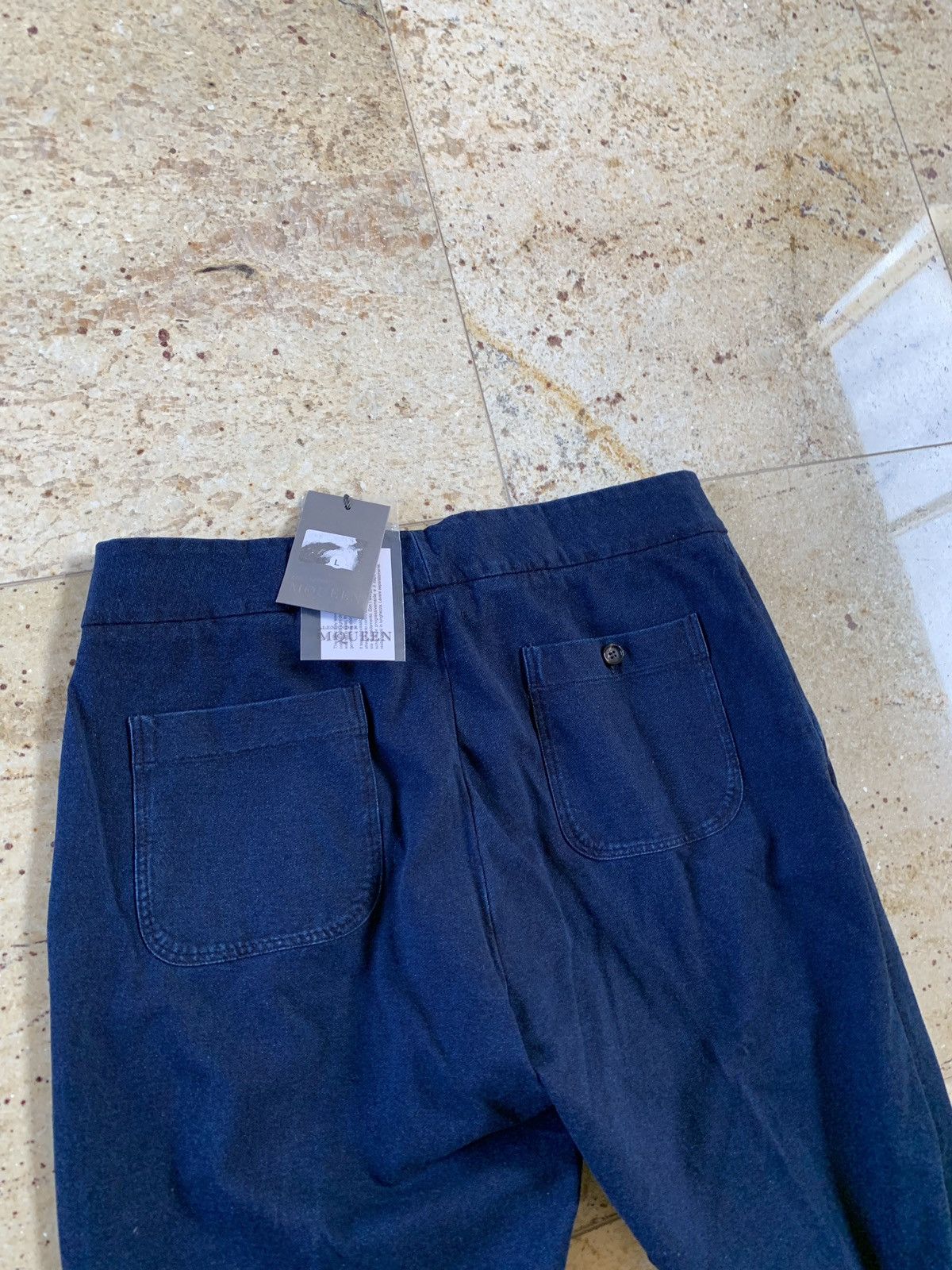 Alexander McQueen Blue Zip Hem Embroidered Small Skull Logo Pants Size US 34 / EU 50 - 13 Thumbnail