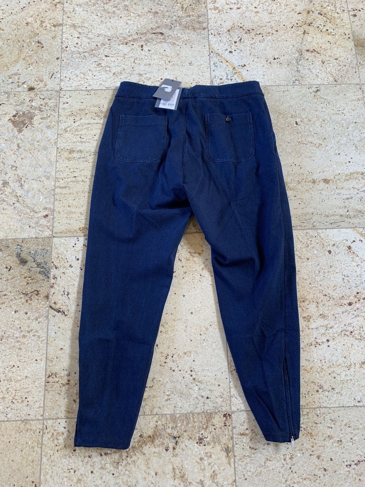 Alexander McQueen Blue Zip Hem Embroidered Small Skull Logo Pants Size US 34 / EU 50 - 12 Thumbnail